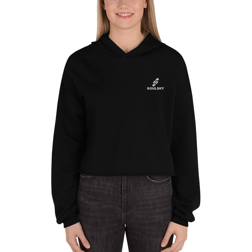 SOULSKY Logo Cropped Hoodie (Black)