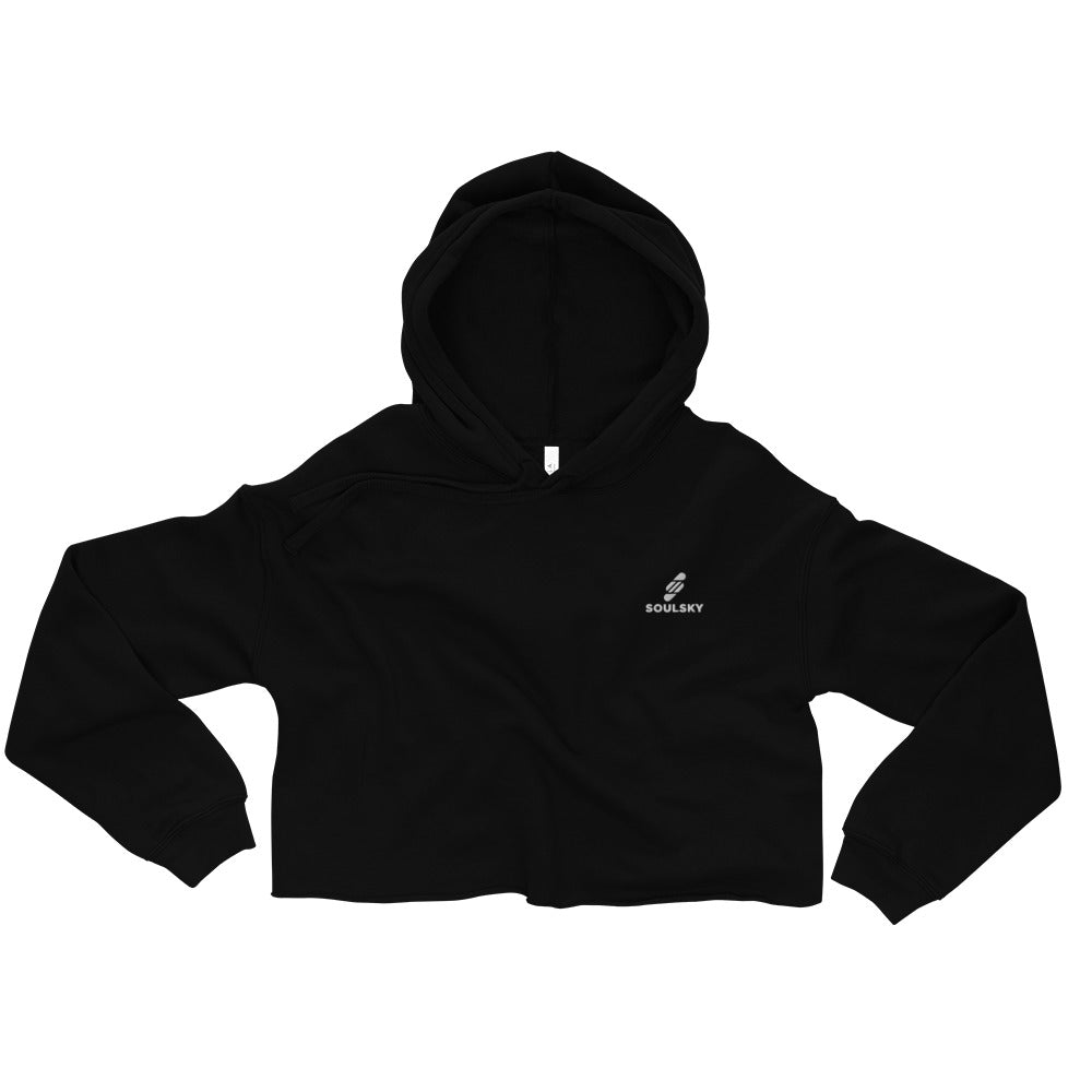 SOULSKY Logo Cropped Hoodie (Black)