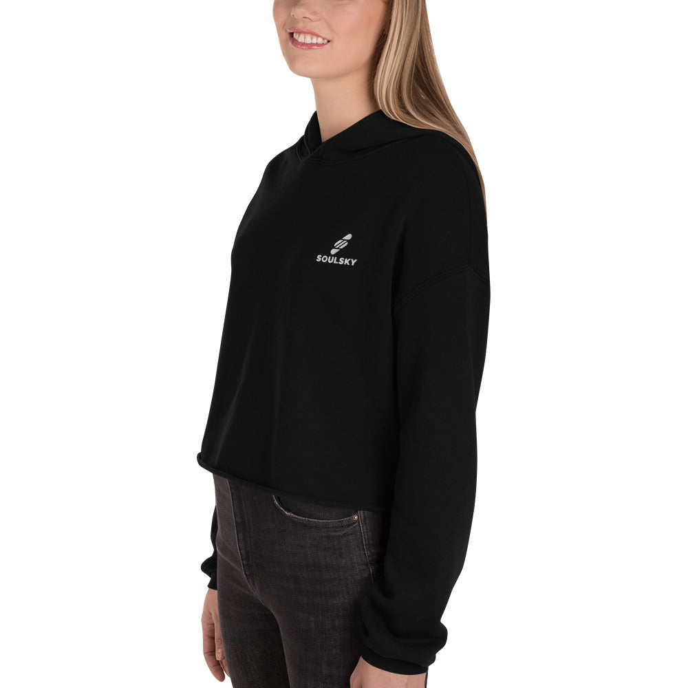 SOULSKY Logo Cropped Hoodie (Black)