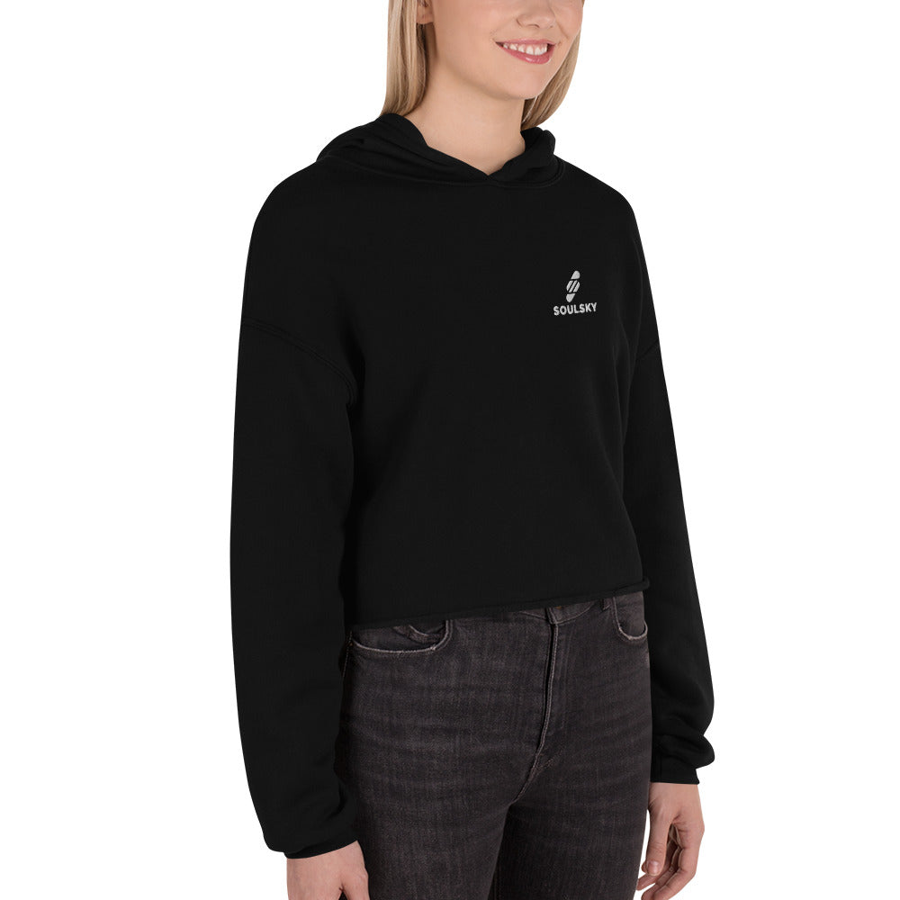 SOULSKY Logo Cropped Hoodie (Black)