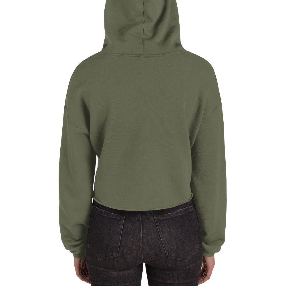 SOULSKY Logo Cropped Hoodie (Military Green)