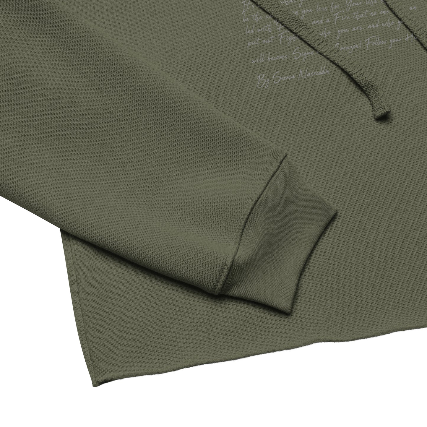 SIGUE A TU CORAZON (Listen to your Heart) Cropped Hoodie (Military Green)