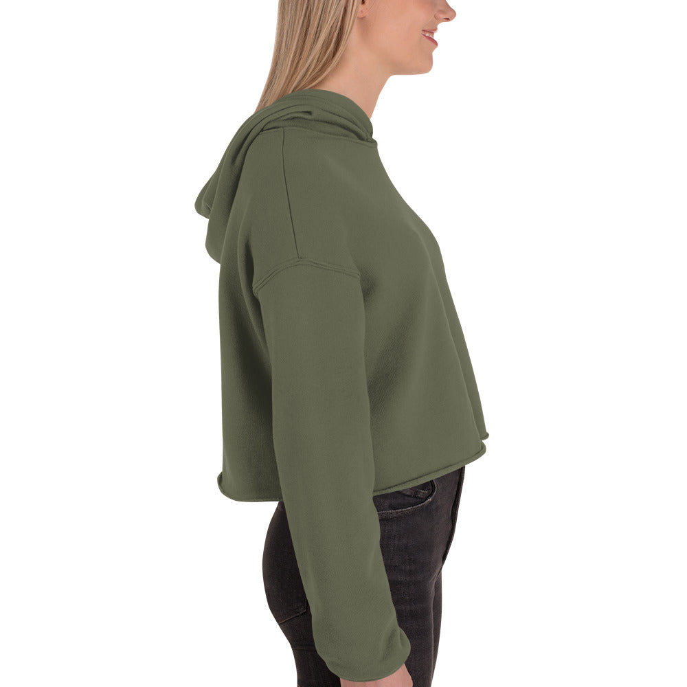 SOULSKY Logo Cropped Hoodie (Military Green)