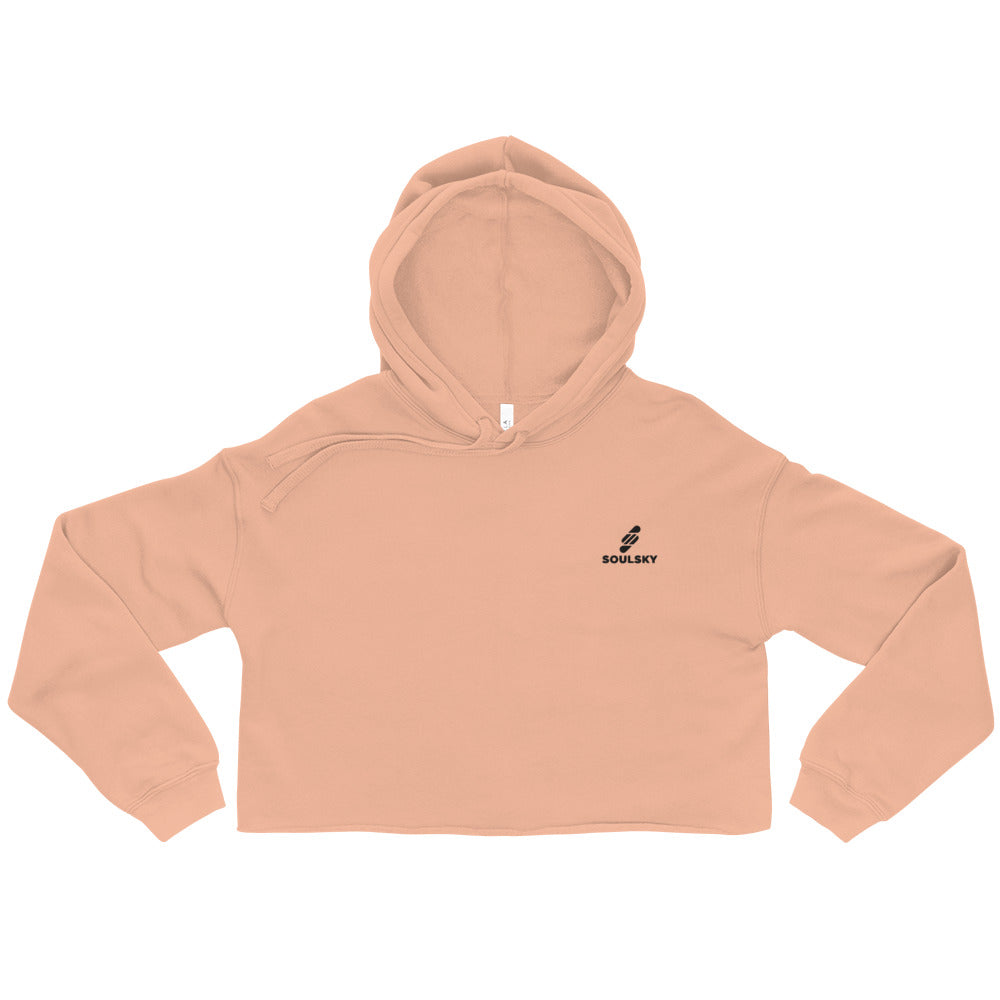 SOULSKY Logo Cropped Hoodie (Peach)