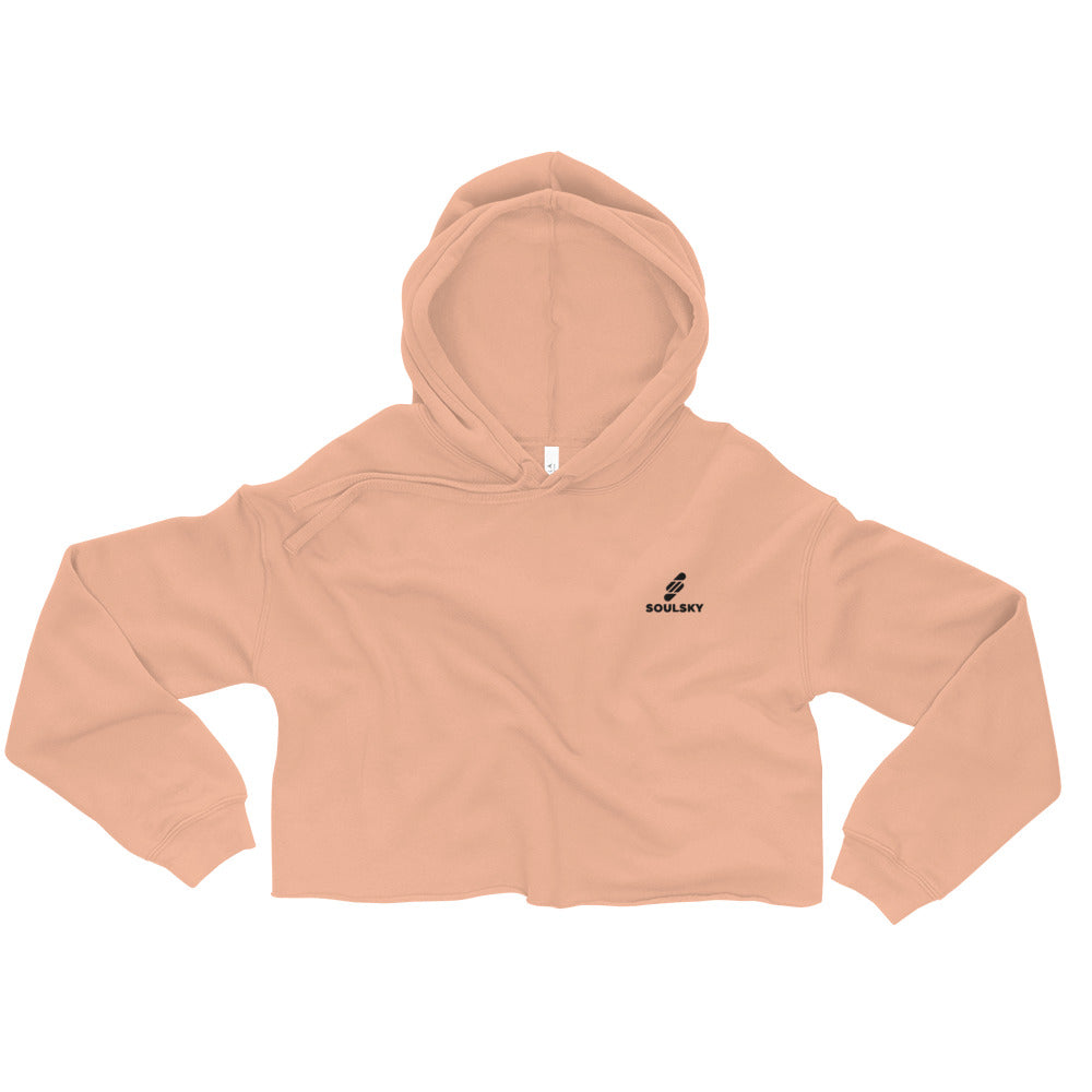 SOULSKY Logo Cropped Hoodie (Peach)