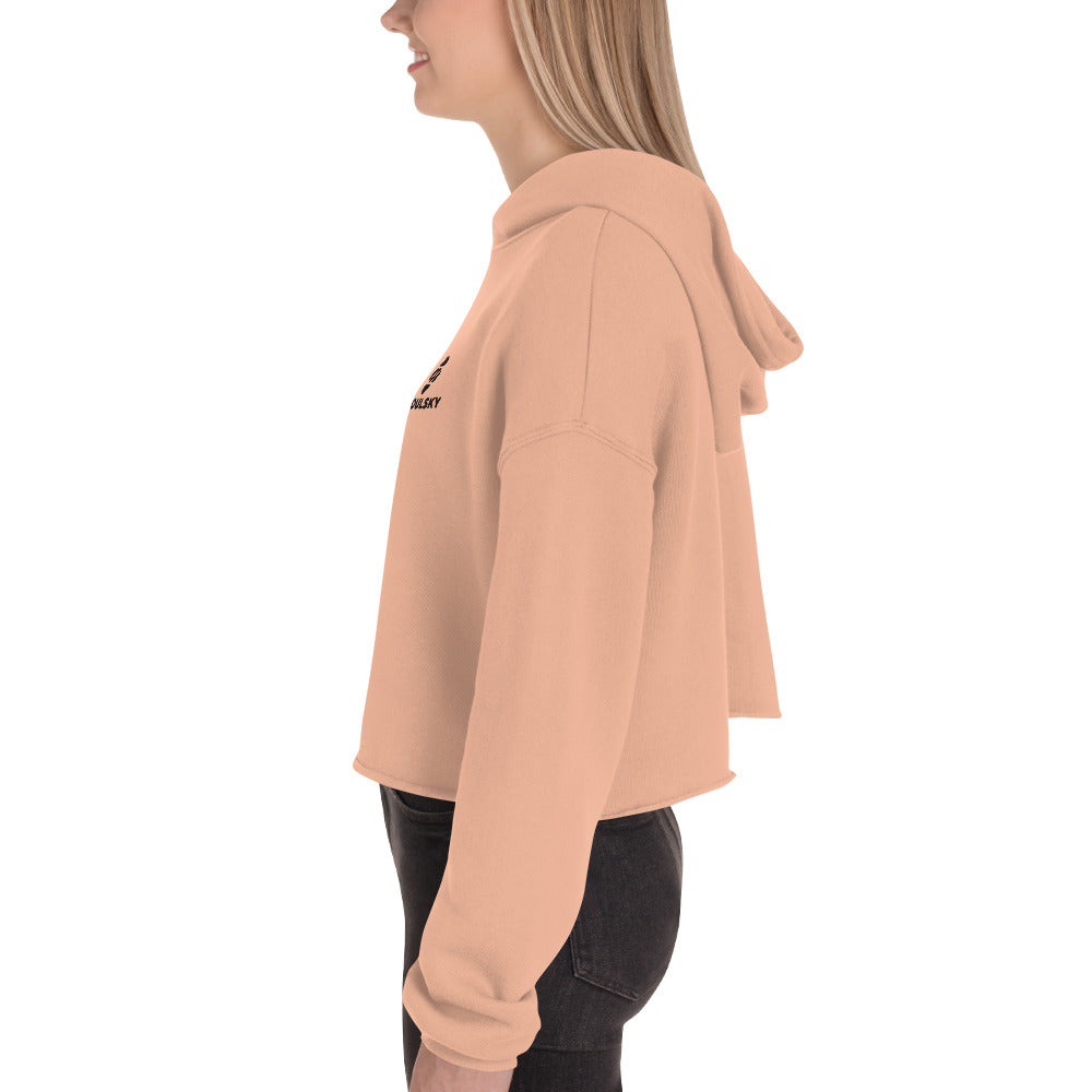 SOULSKY Logo Cropped Hoodie (Peach)