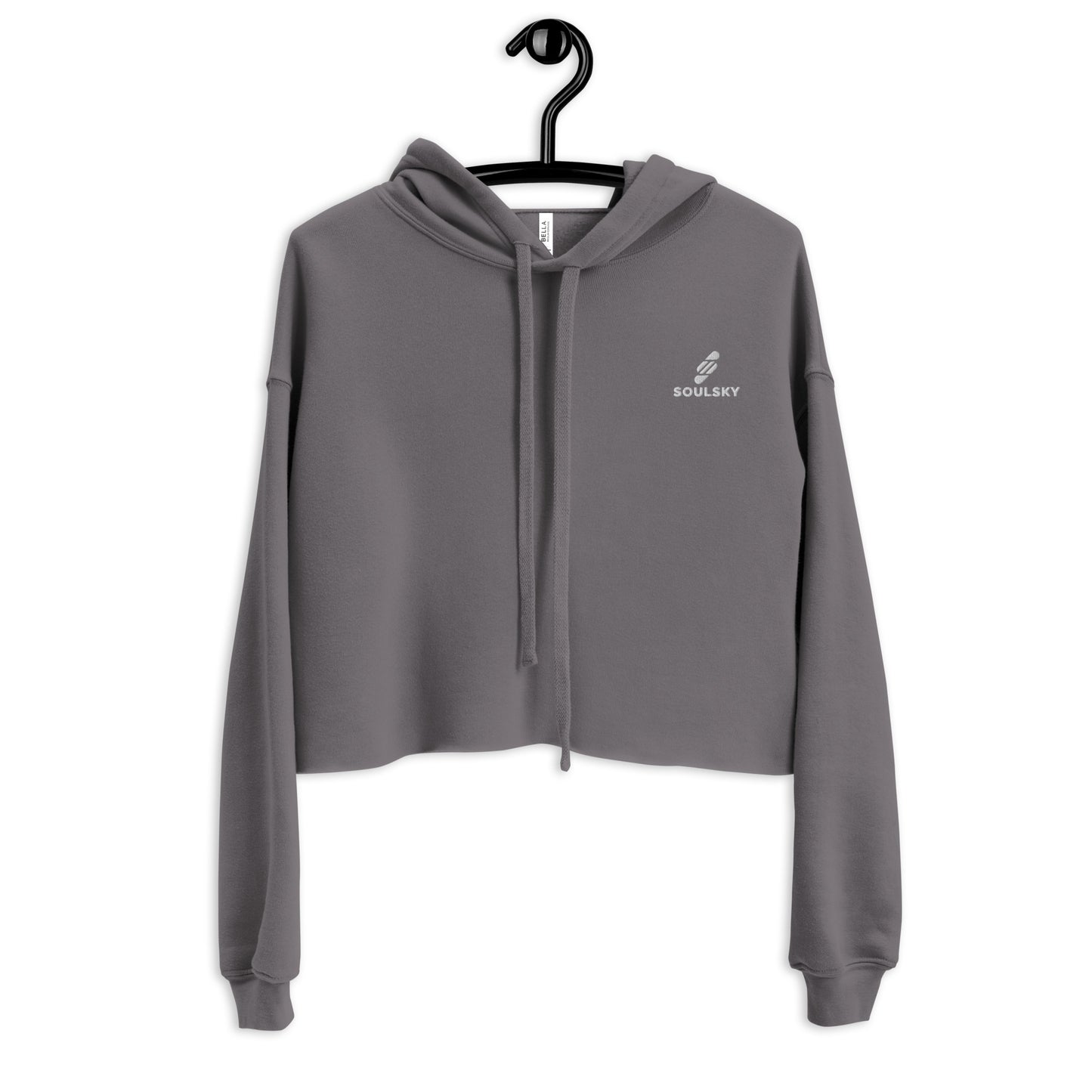 SOULSKY Logo Cropped Hoodie (Storm Gray)