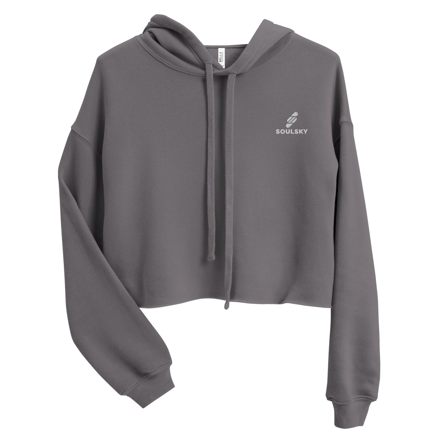 SOULSKY Logo Cropped Hoodie (Storm Gray)