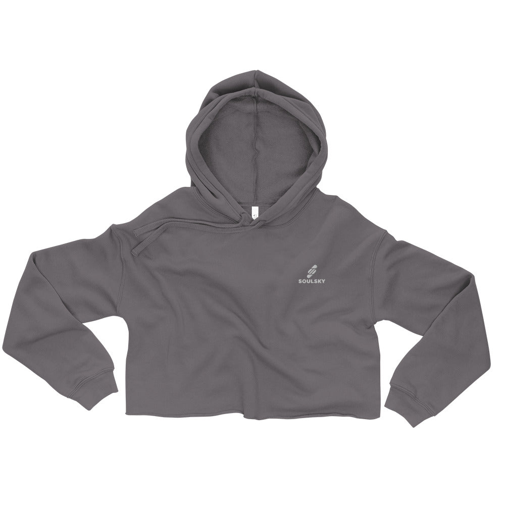 SOULSKY Logo Cropped Hoodie (Storm Gray)