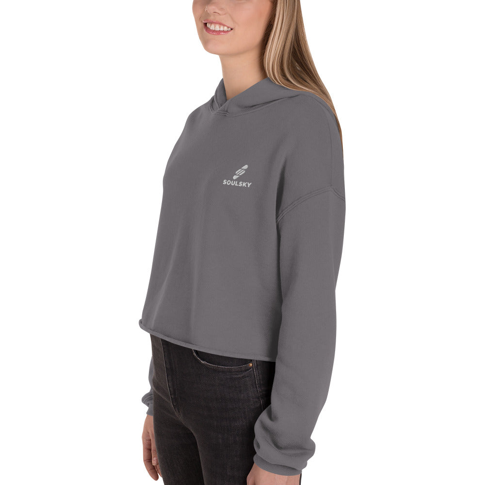 SOULSKY Logo Cropped Hoodie (Storm Gray)