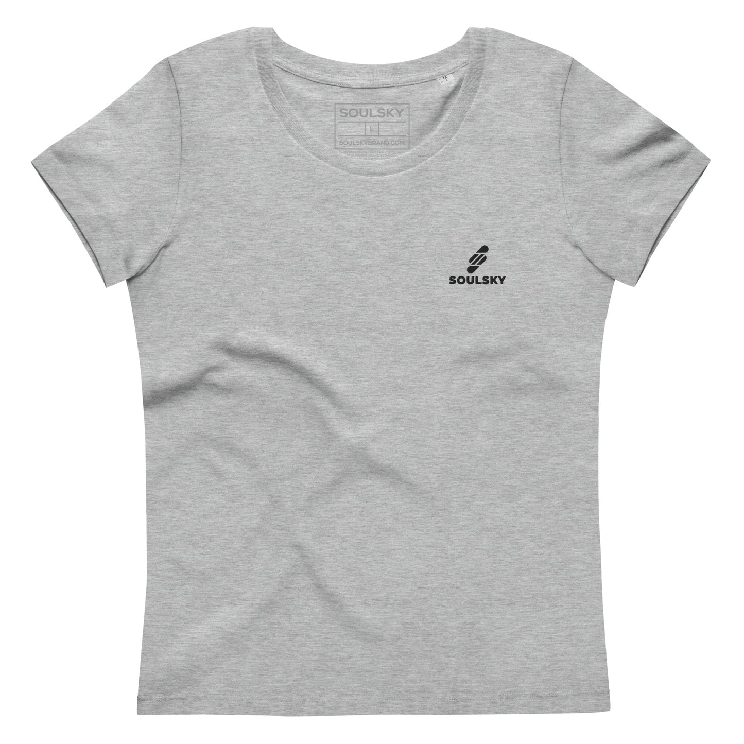 SOULSKY Logo Women's Crewneck T-shirt - Light Gray Heather