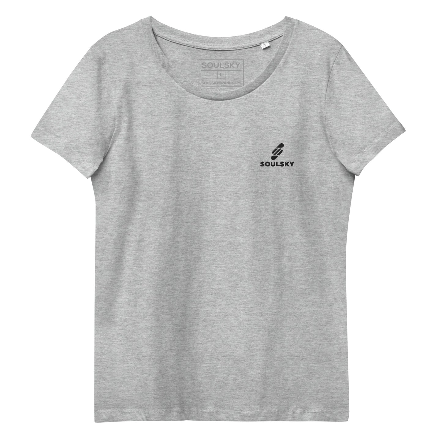 SOULSKY Logo Women's Crewneck T-shirt - Light Gray Heather