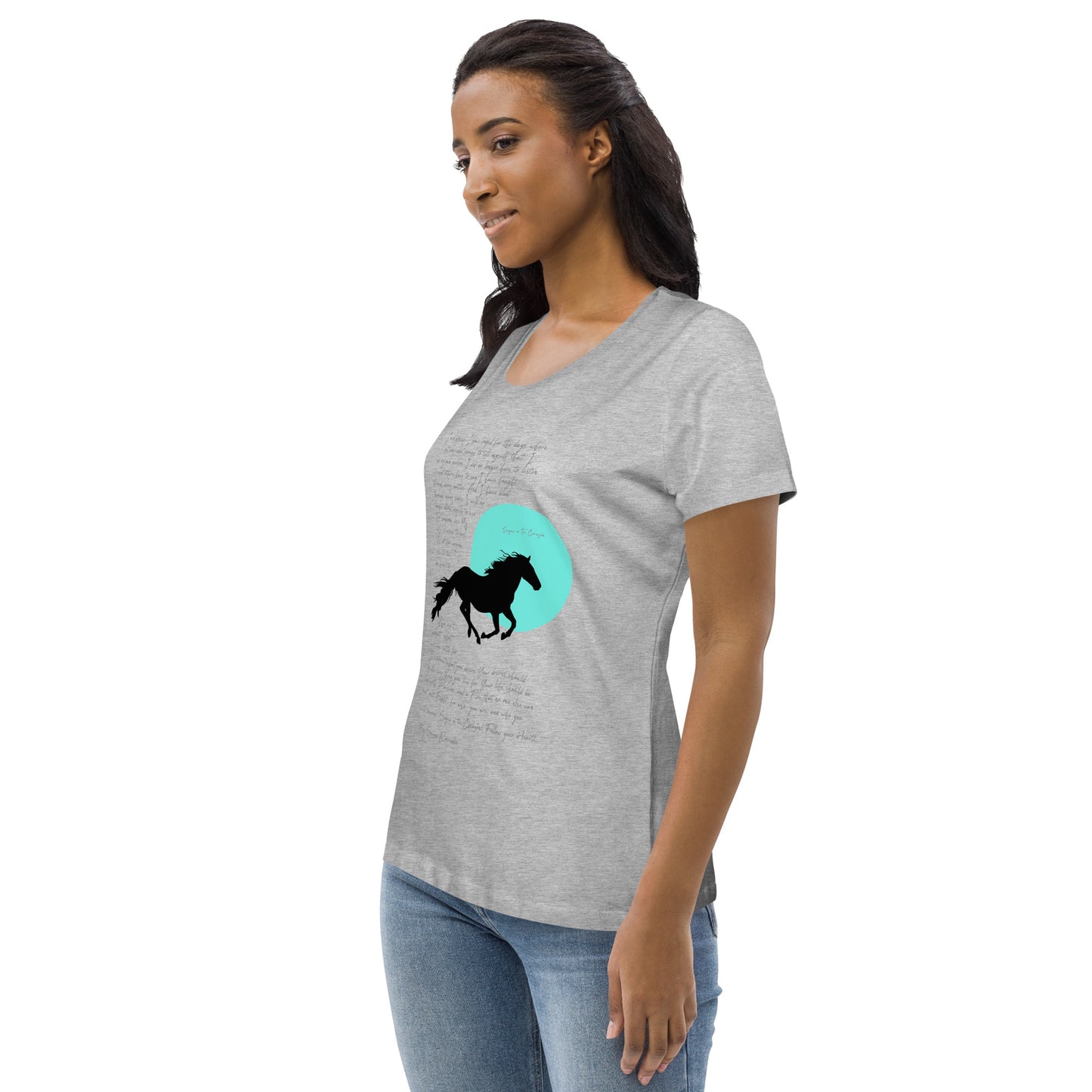 SIGUE A TU CORAZON (Listen to Your Heart) Women's Tee (Gray)