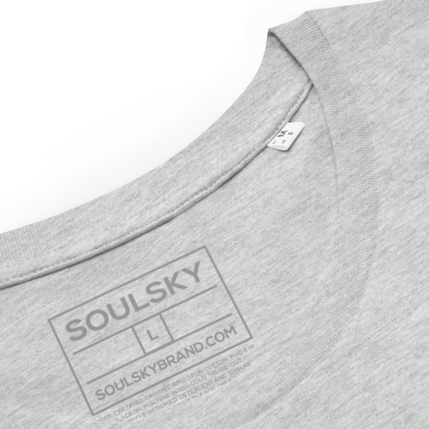 SOULSKY Logo Women's Crewneck T-shirt - Light Gray Heather
