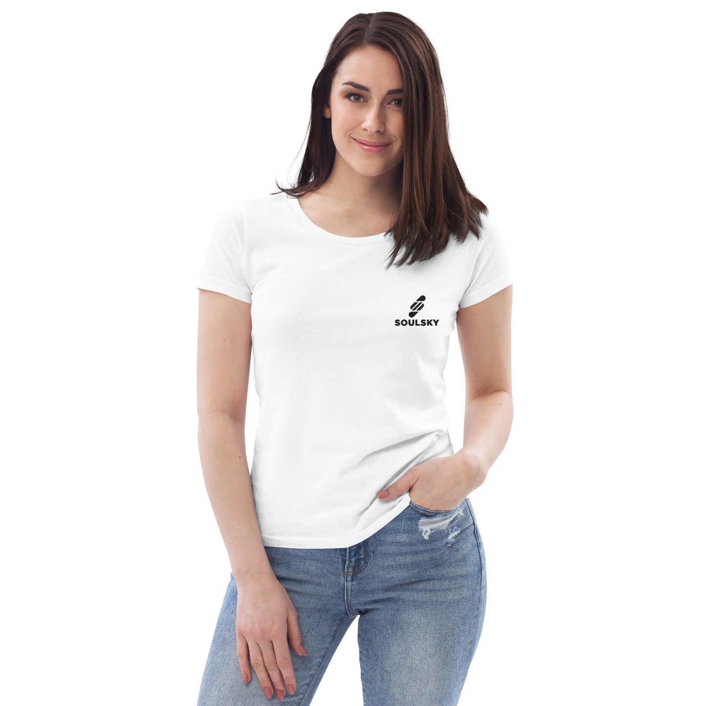 SOULSKY Logo Women's Crewneck T-shirt - White