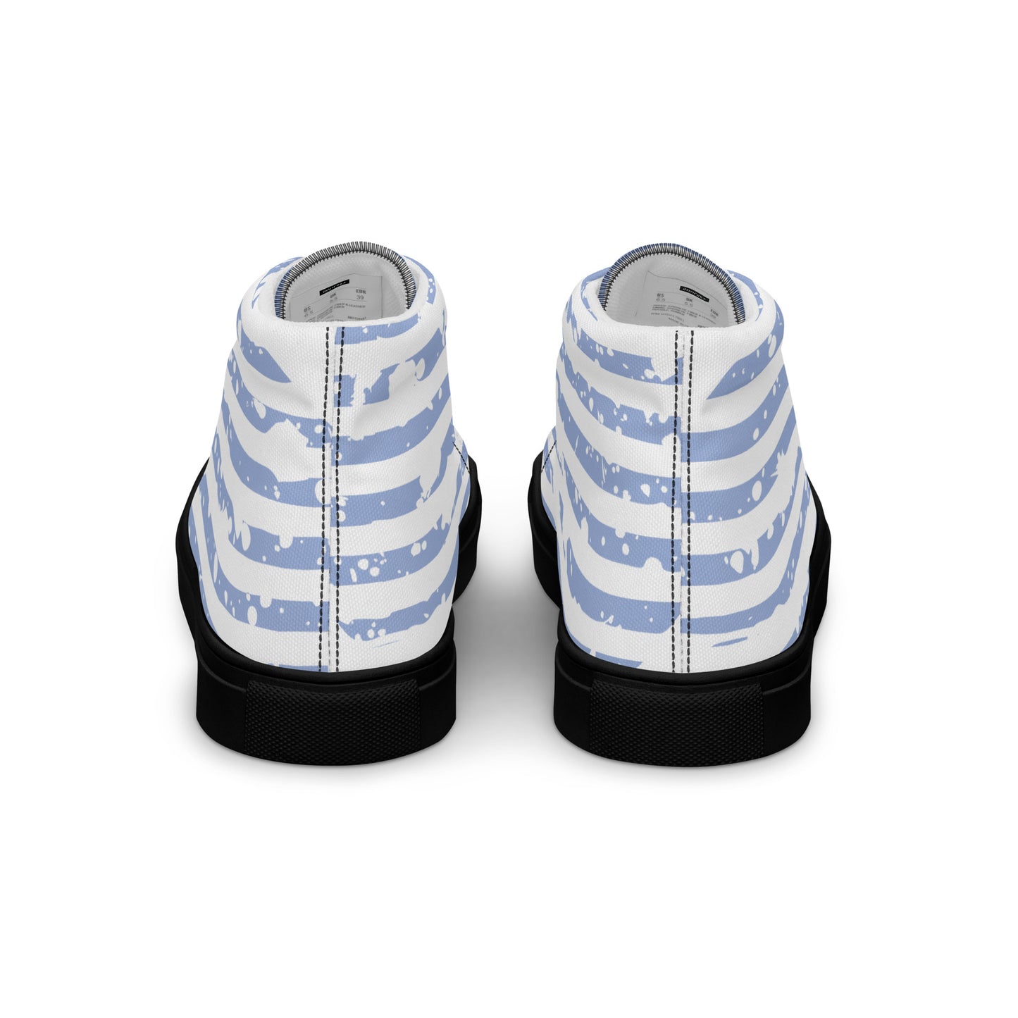 SHINE BRIGHT Women's High Top Canvas Shoes (Light Blue)