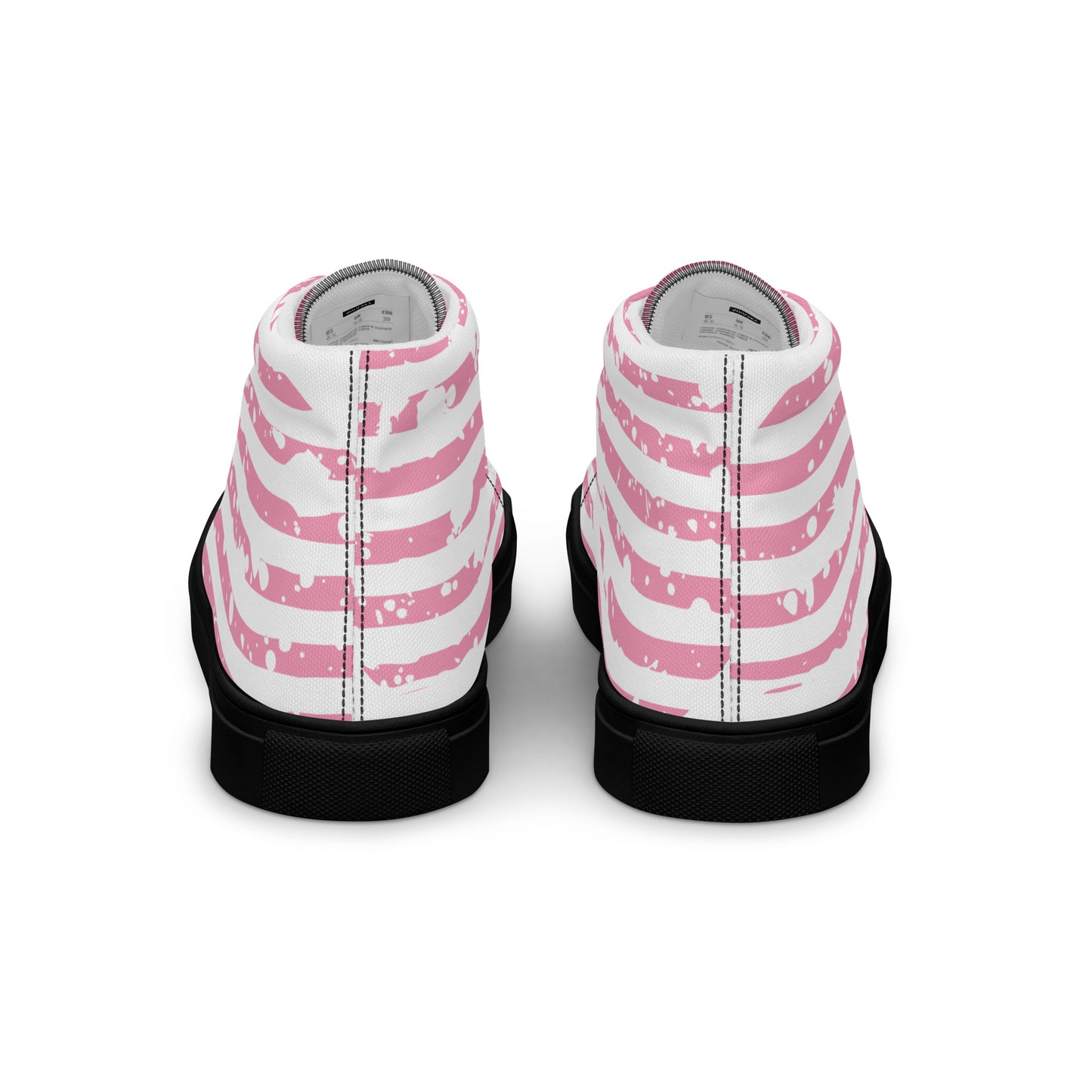 SHINE BRIGHT Women's High Top Canvas Shoes (Pink)