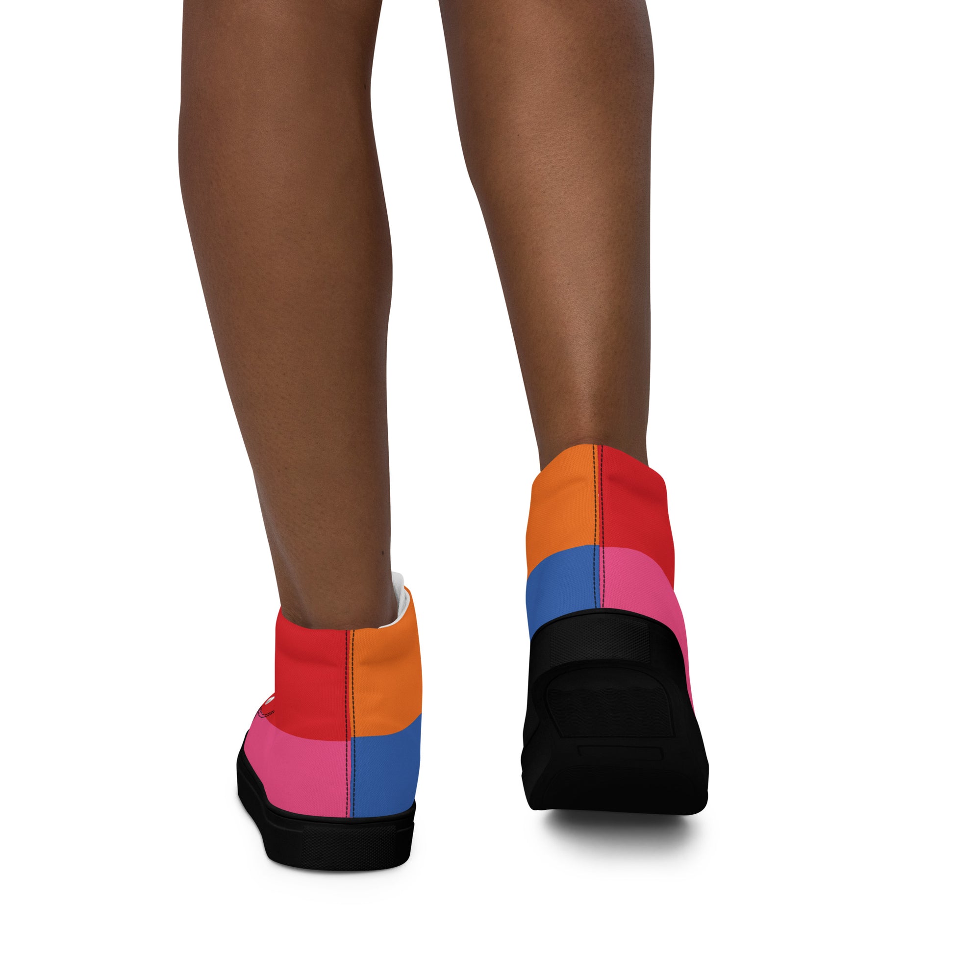 COLORFUL Women's High Top Canvas Shoes (80's Flow) - SOULSKY