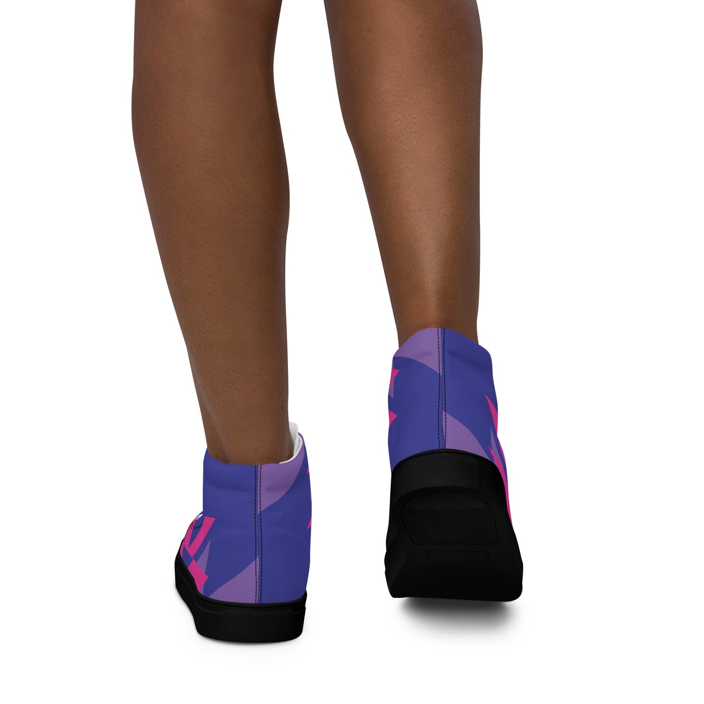 BE BRAVE Women’s High Top Canvas Shoes (Purple, Pink)