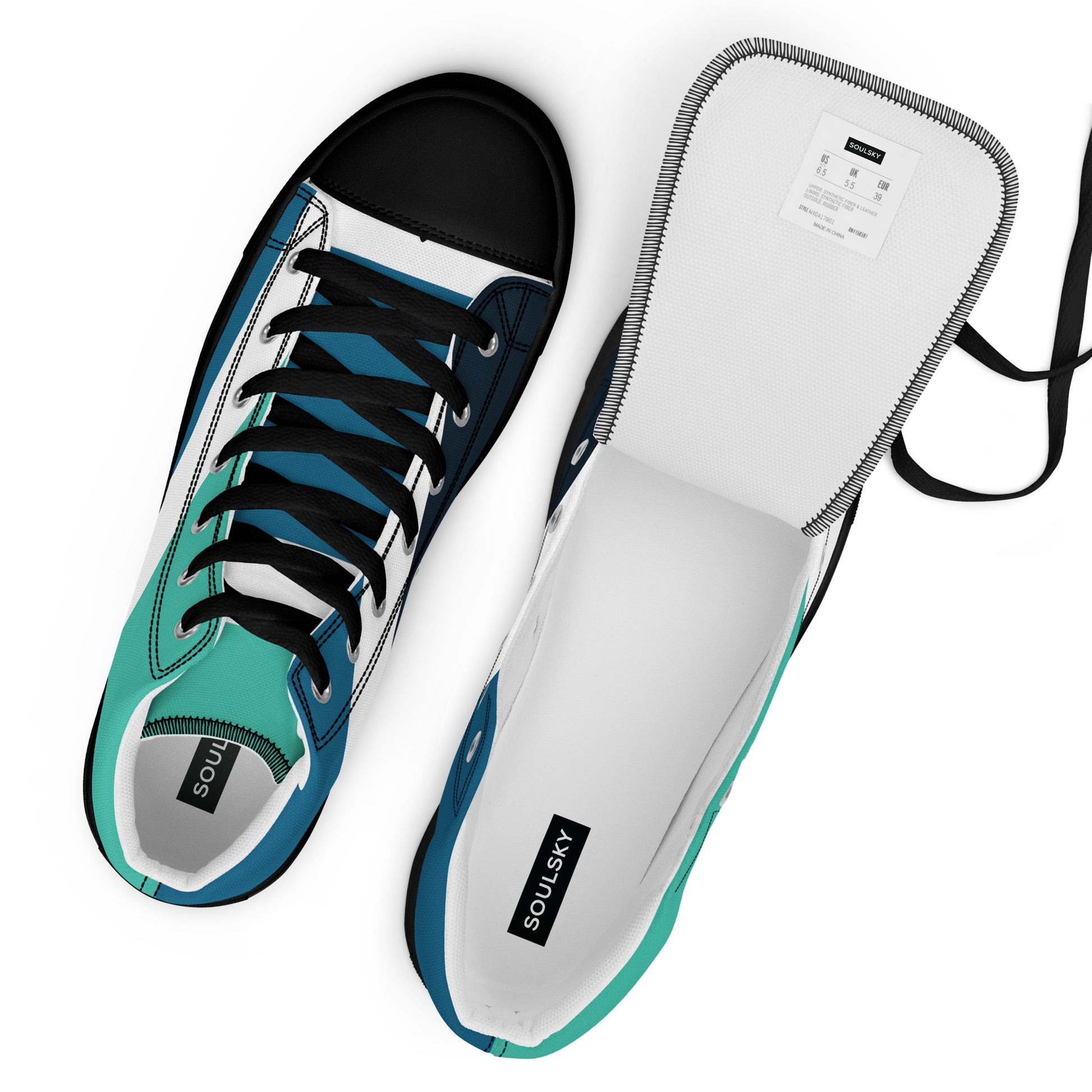 OCEAN DEPTHS Women's High Top Canvas Shoes - SOULSKY