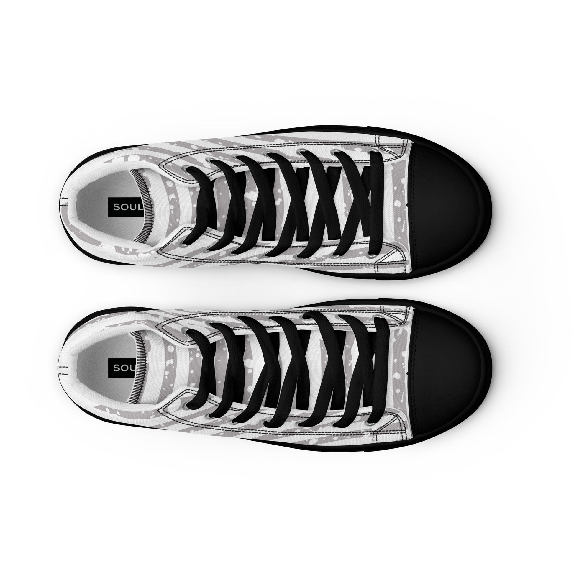 SHINE BRIGHT Women's High Top Canvas Shoes (Gray) - SOULSKY