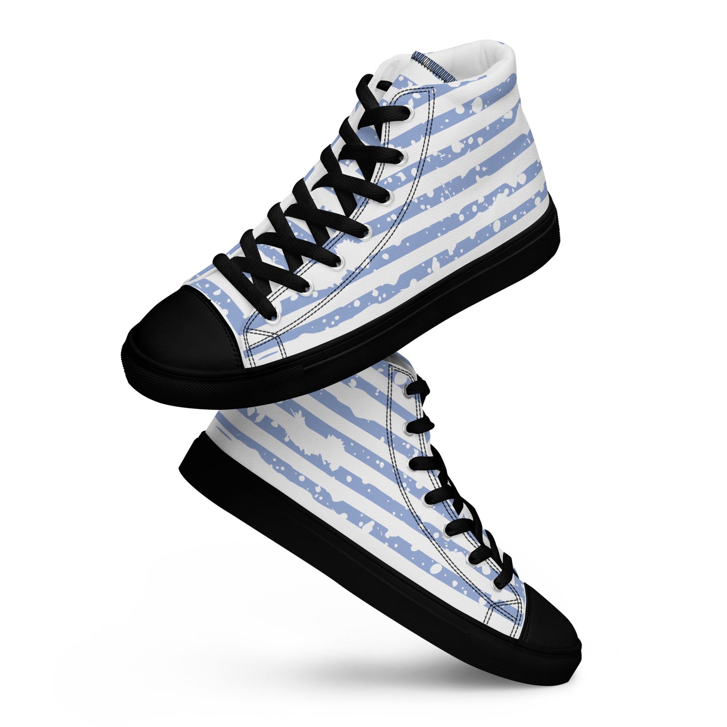 SHINE BRIGHT Women's High Top Canvas Shoes (Light Blue)