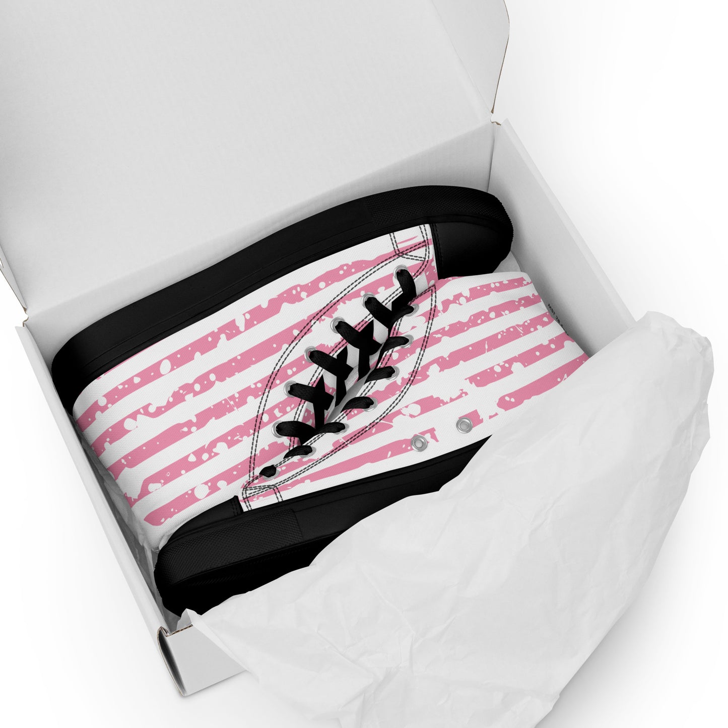 SHINE BRIGHT Women's High Top Canvas Shoes (Pink)