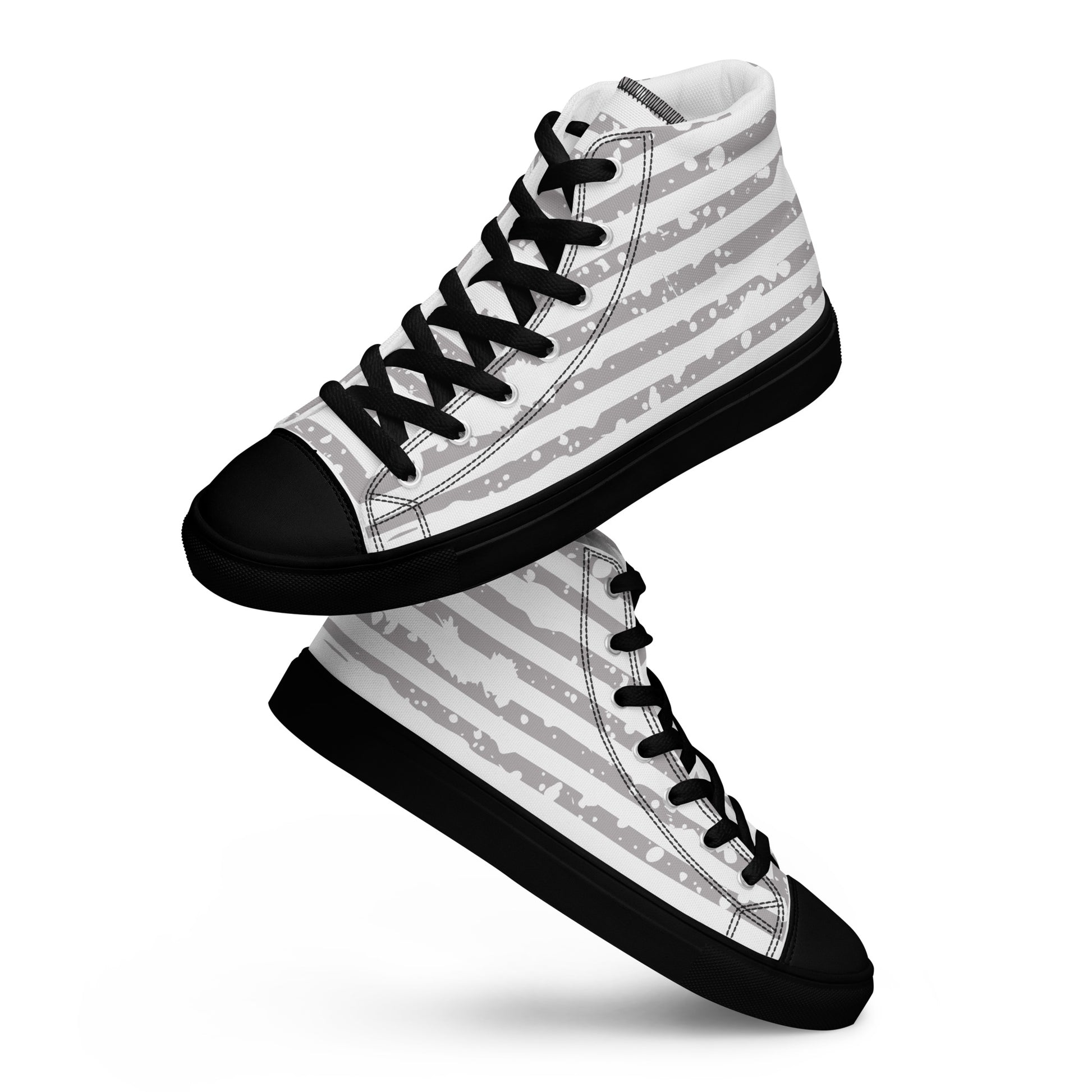 SHINE BRIGHT Women's High Top Canvas Shoes (Gray) - SOULSKY