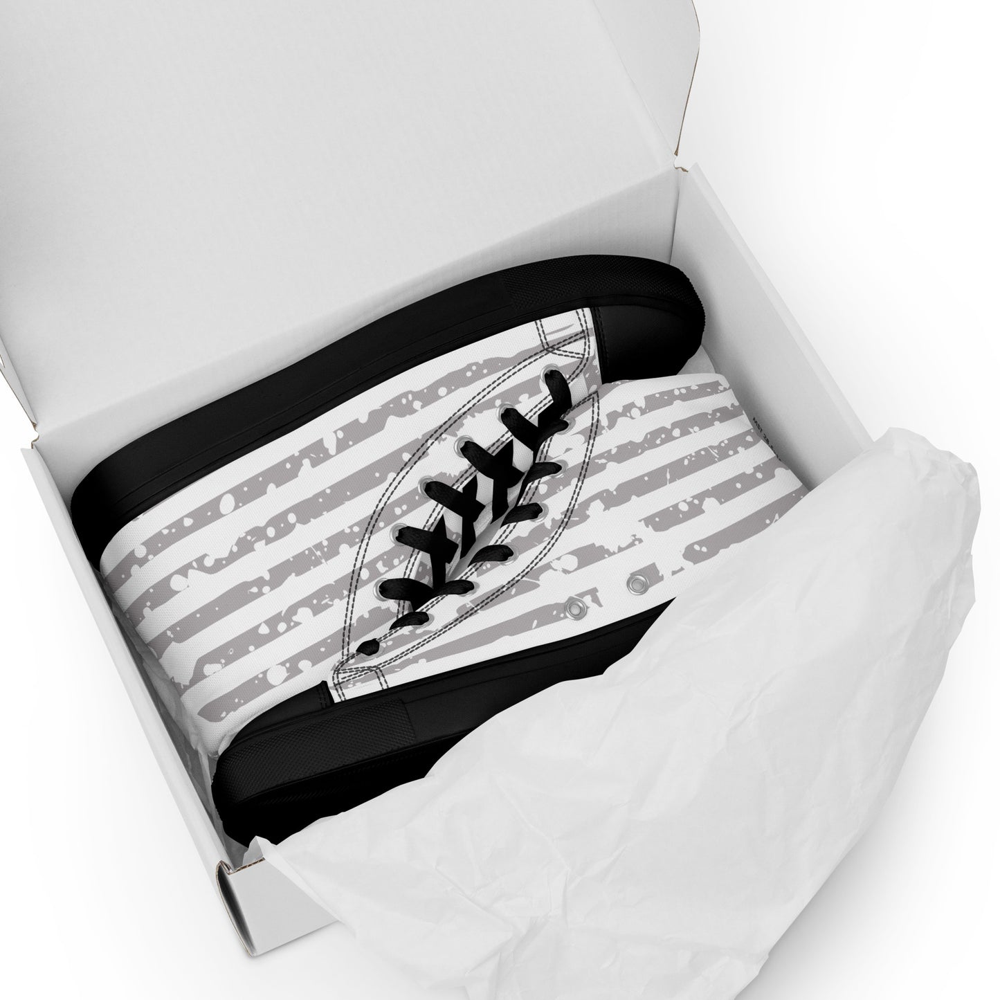 SHINE BRIGHT Women's High Top Canvas Shoes (Gray)