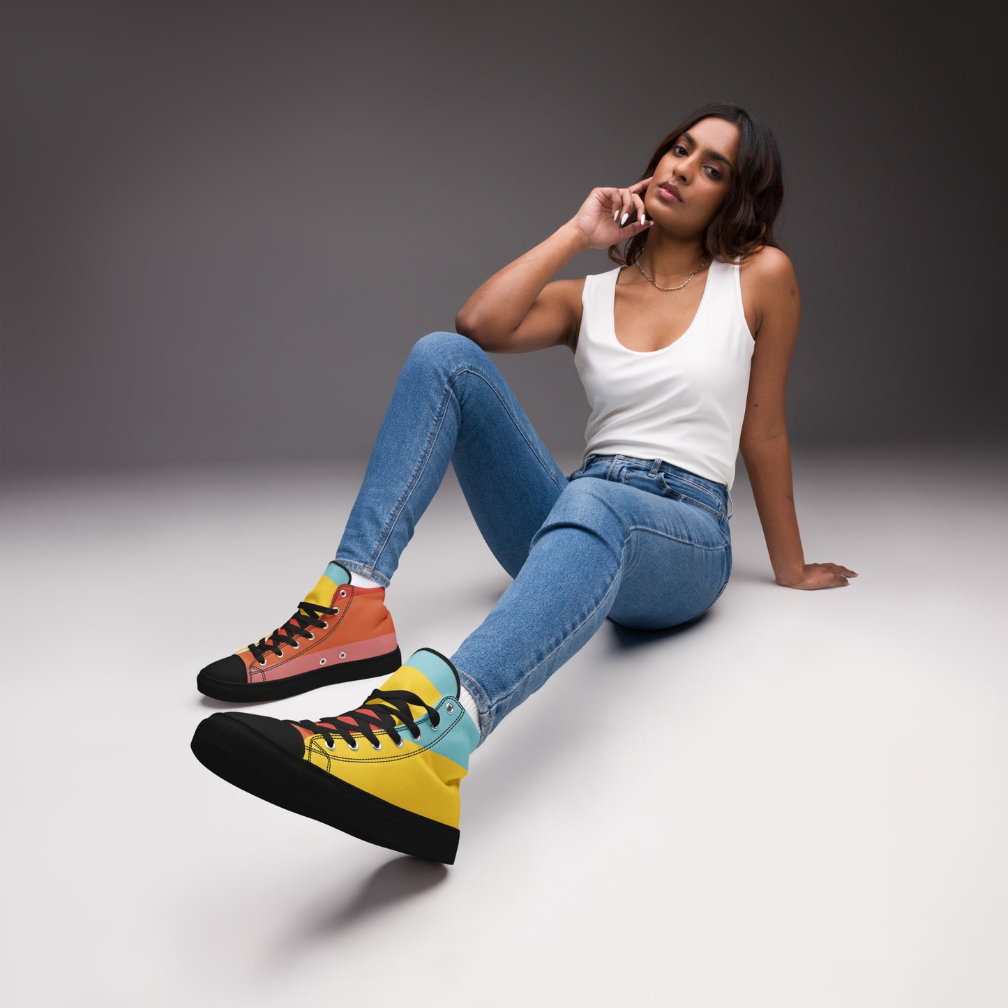 COLORFUL Women’s High Top Canvas Shoes