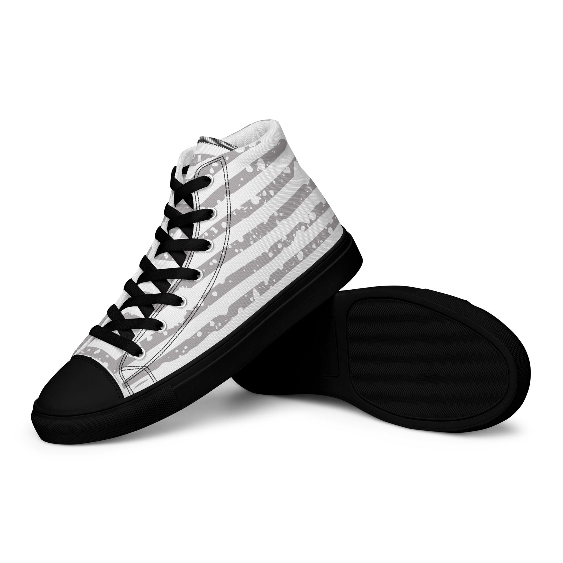 SHINE BRIGHT Women's High Top Canvas Shoes (Gray) - SOULSKY