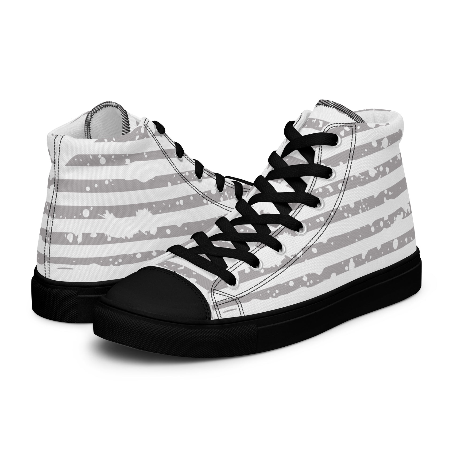 SHINE BRIGHT Women's High Top Canvas Shoes (Gray) - SOULSKY