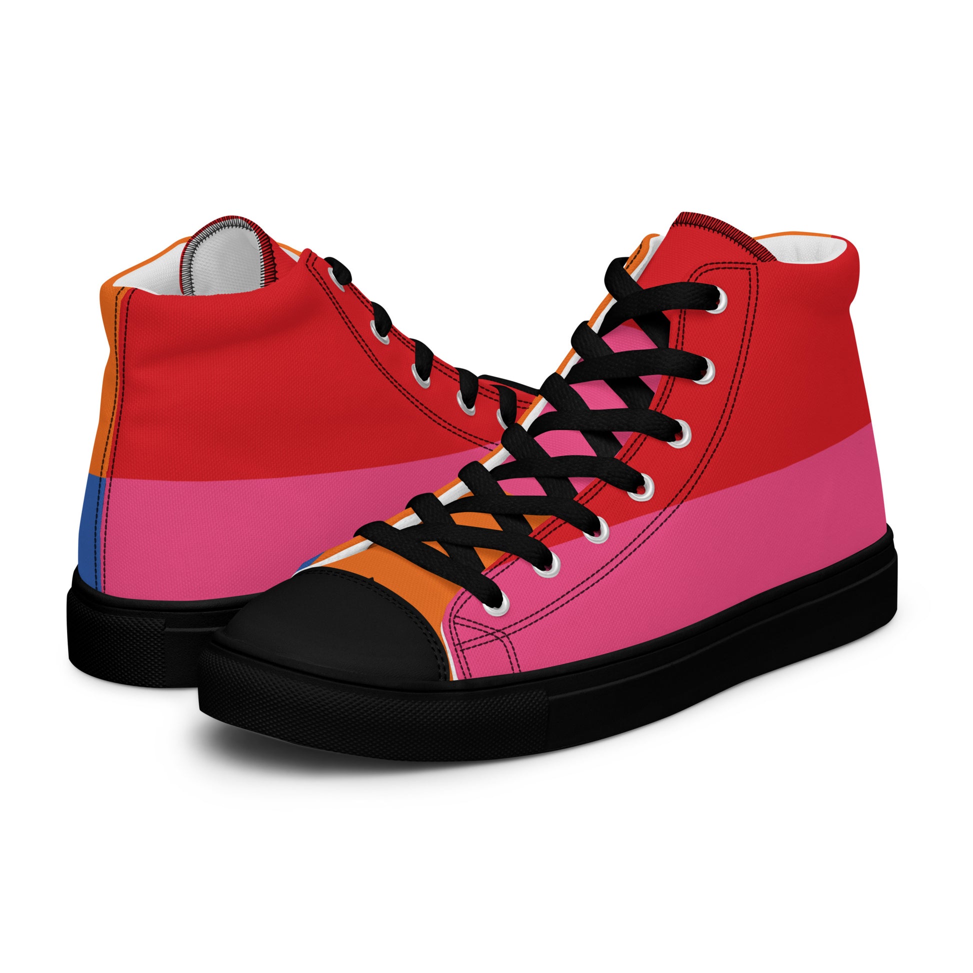 COLORFUL Women's High Top Canvas Shoes (80's Flow) - SOULSKY