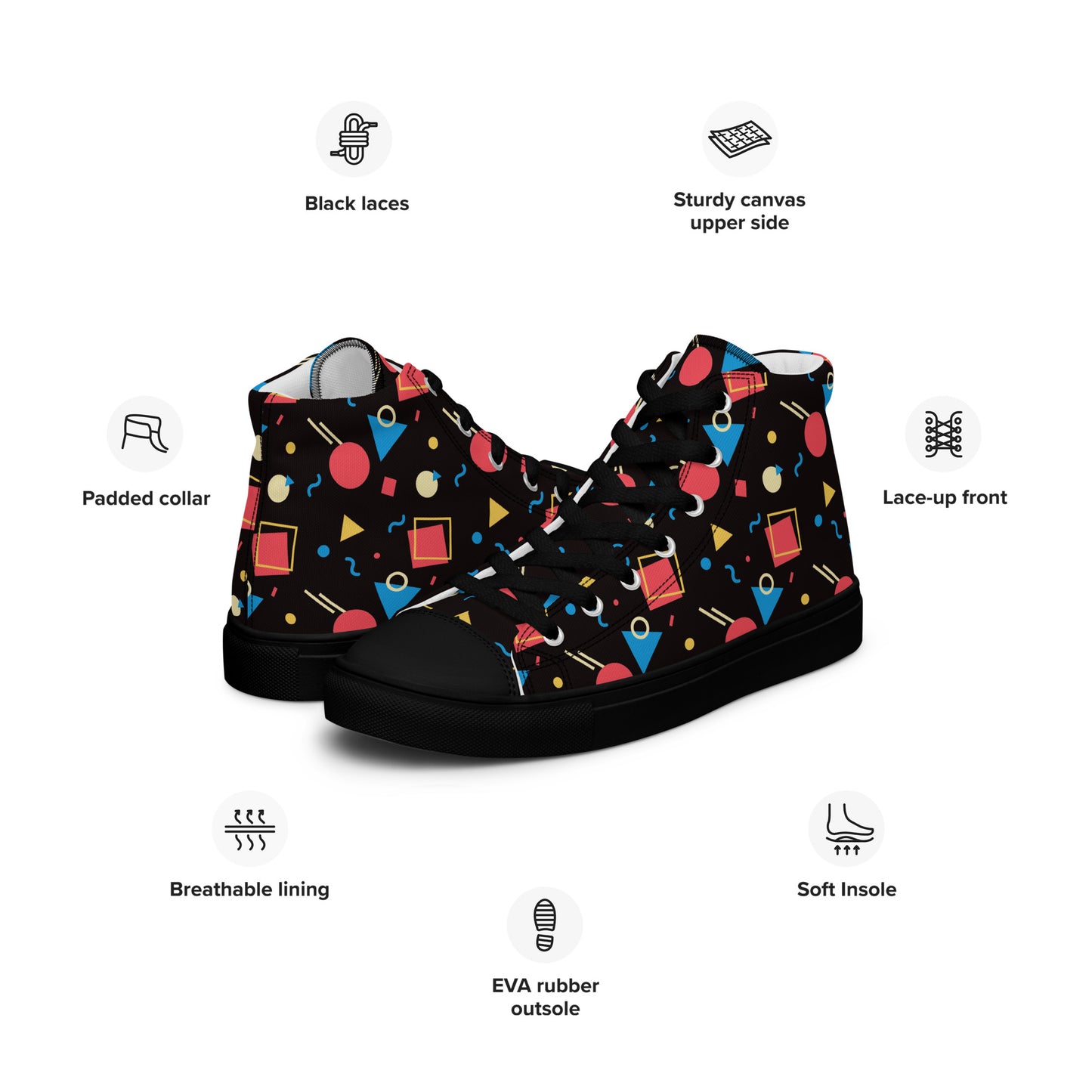 WATERMELON SUMMER Women's High Top Canvas Shoes