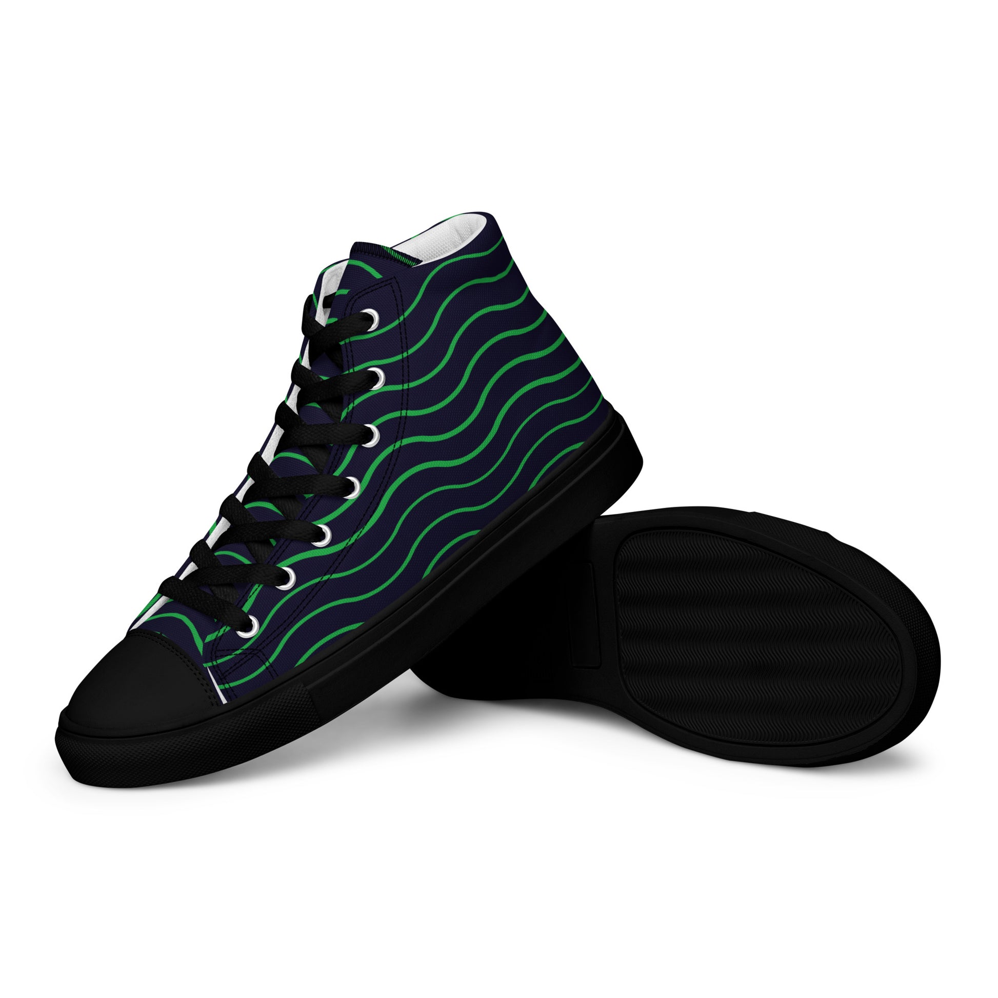 BE LIKE WATER Women's High Top Canvas Shoes - SOULSKY