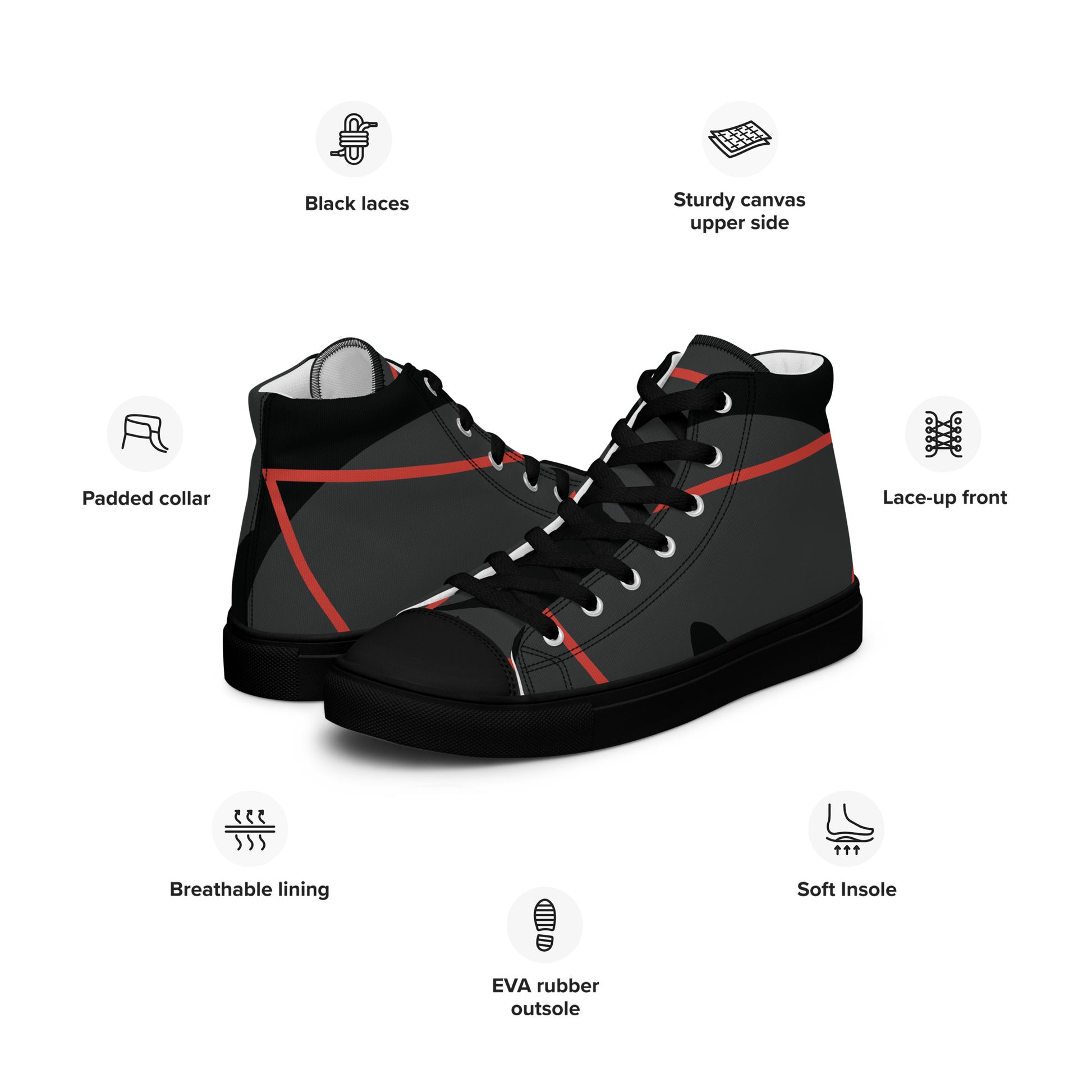 DREAM CHASER Women's High Top Canvas Shoes - SOULSKY