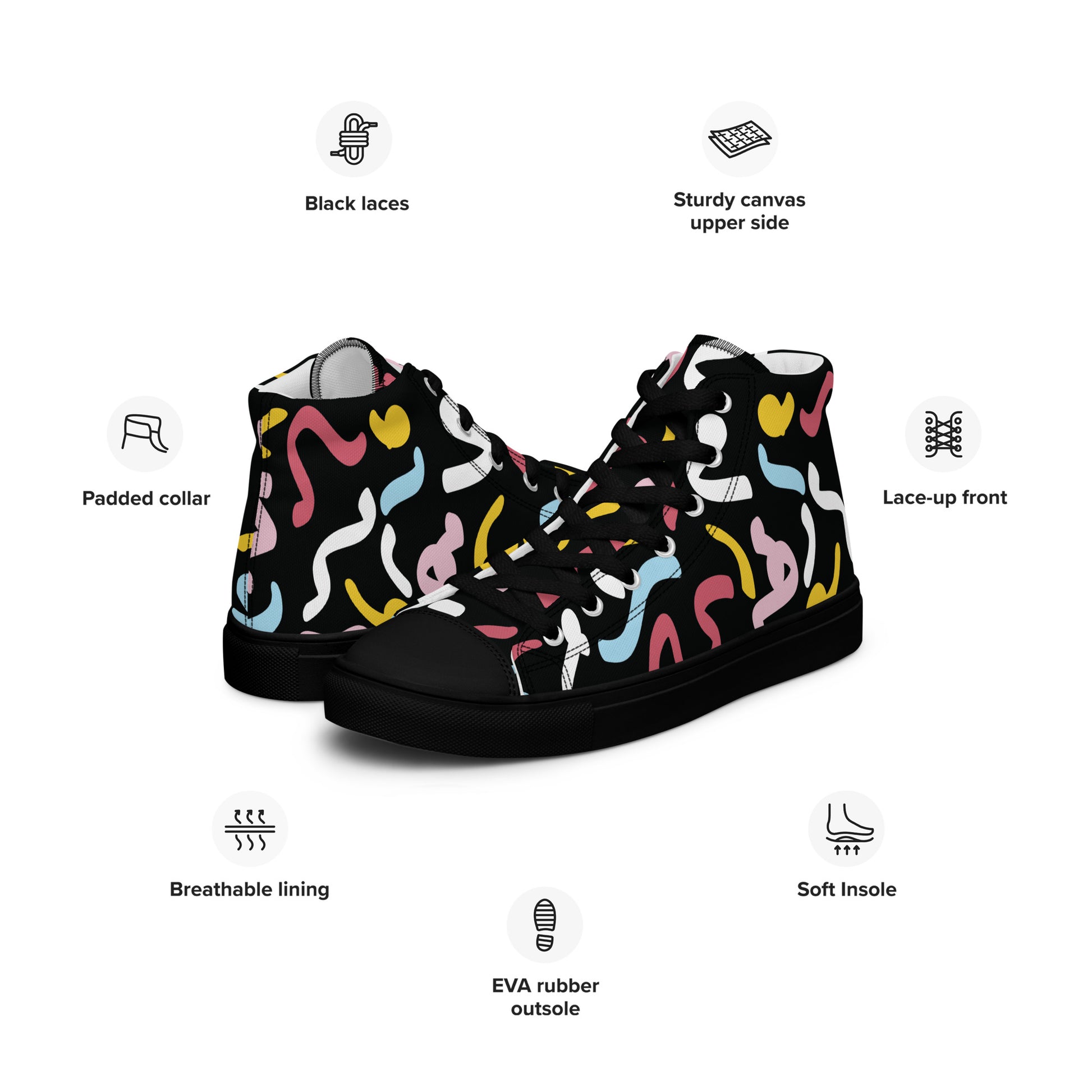 QUANTUM Women’s High Top Canvas Shoes - SOULSKY
