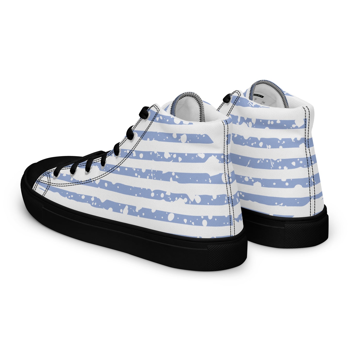 SHINE BRIGHT Women's High Top Canvas Shoes (Light Blue)