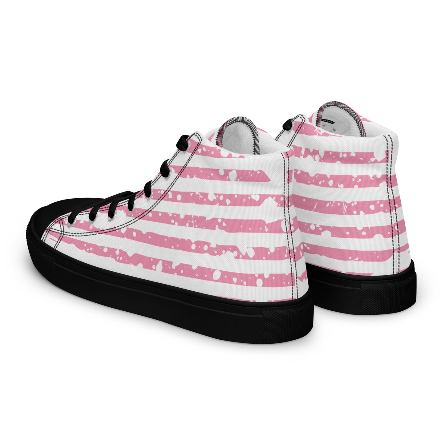 SHINE BRIGHT Women's High Top Canvas Shoes (Pink)