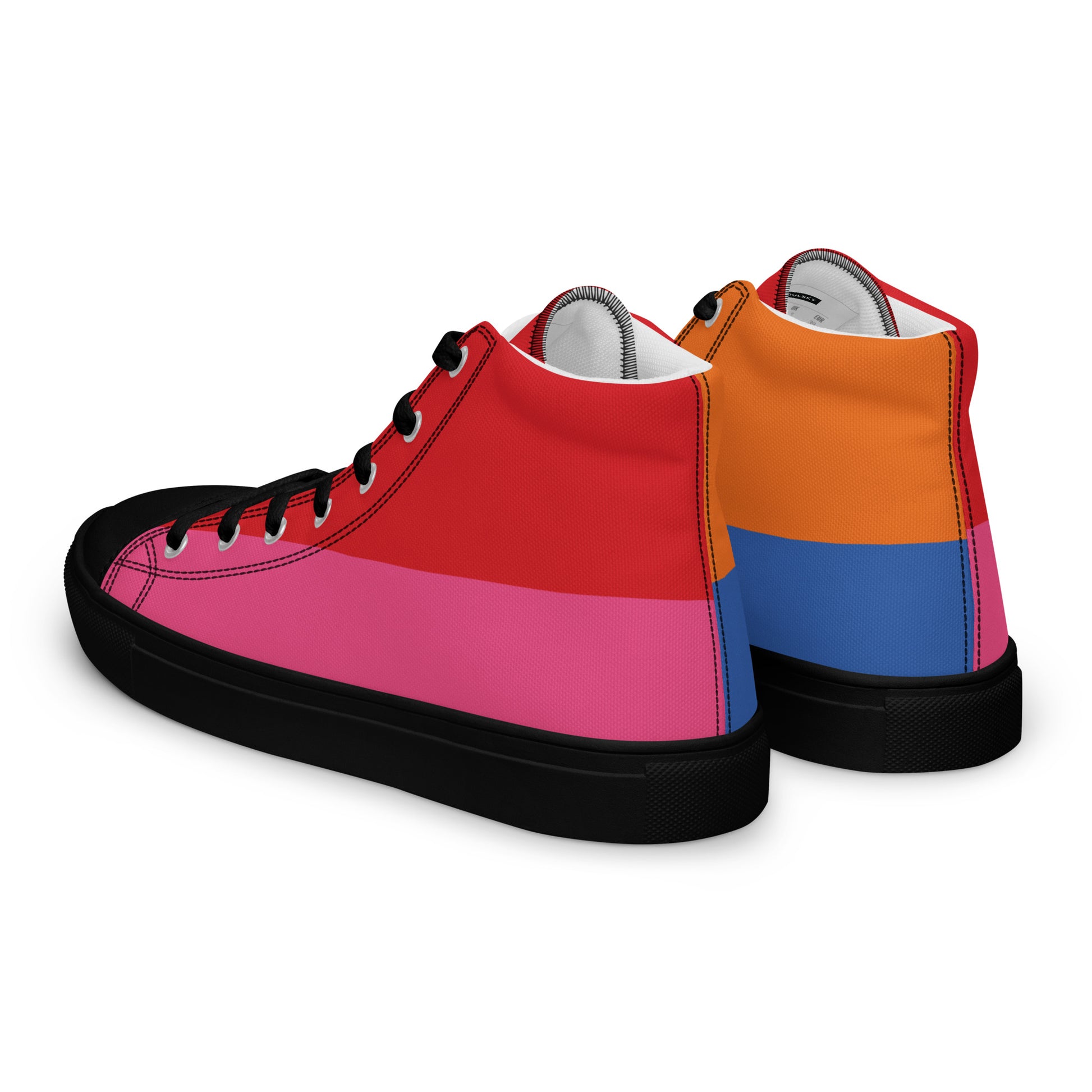 COLORFUL Women's High Top Canvas Shoes (80's Flow) - SOULSKY