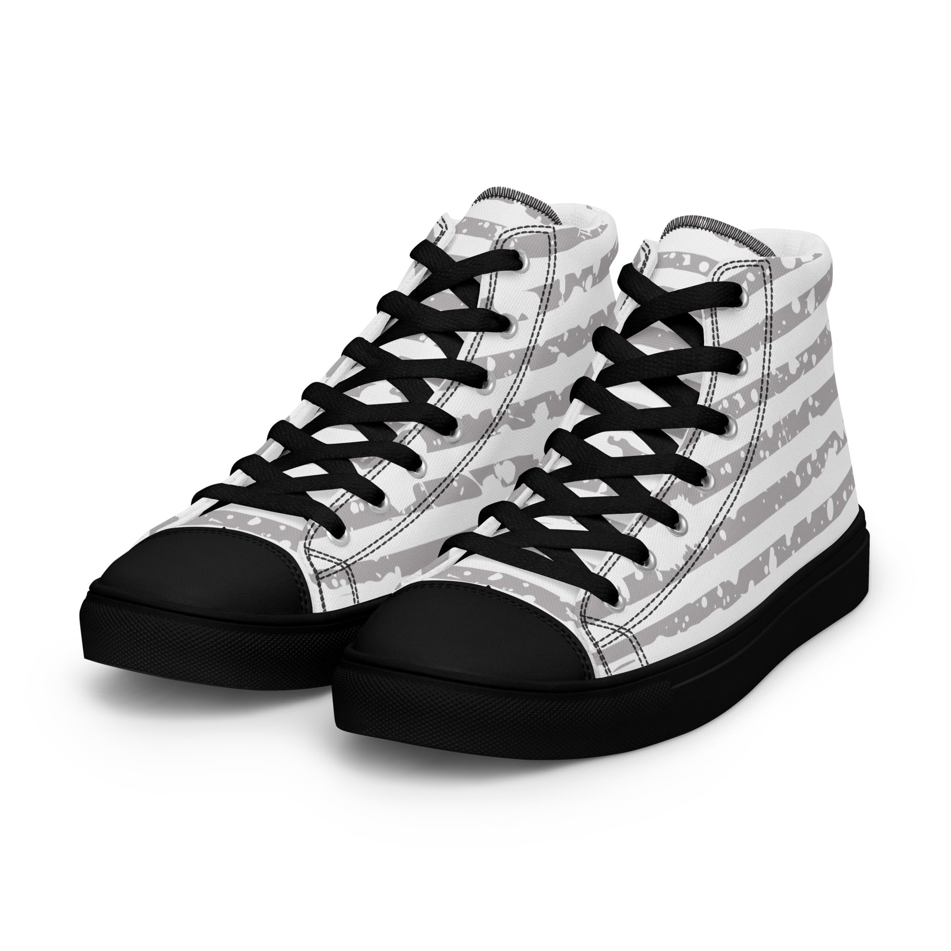 SHINE BRIGHT Women's High Top Canvas Shoes (Gray) - SOULSKY
