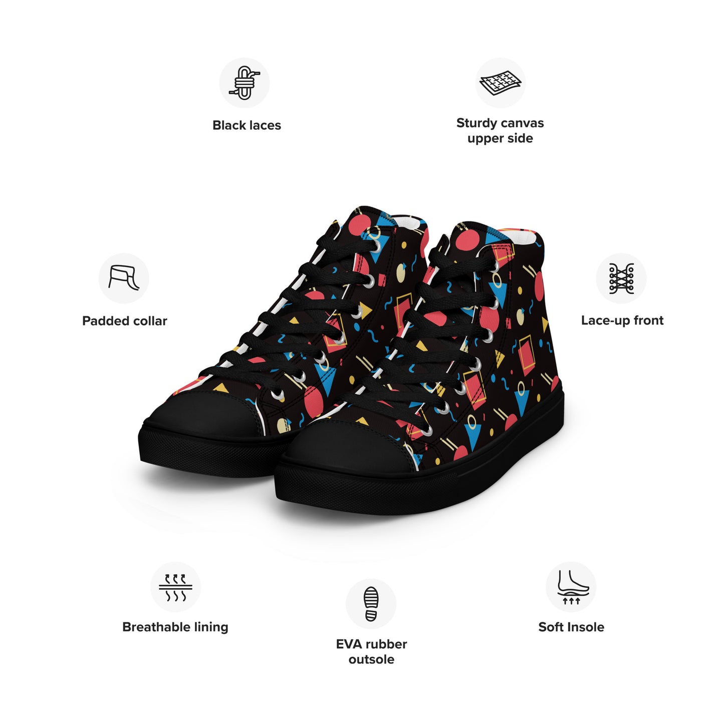 WATERMELON SUMMER Women's High Top Canvas Shoes