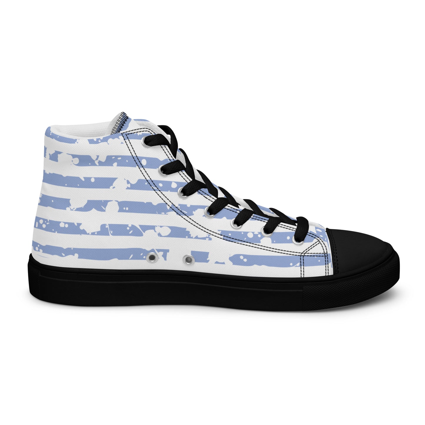 SHINE BRIGHT Women's High Top Canvas Shoes (Light Blue)