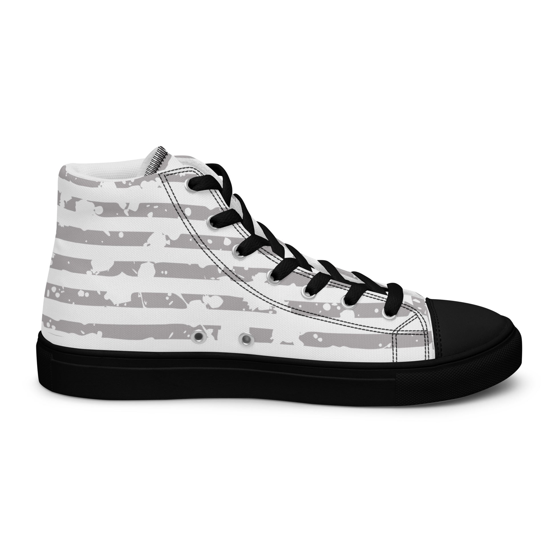 SHINE BRIGHT Women's High Top Canvas Shoes (Gray) - SOULSKY