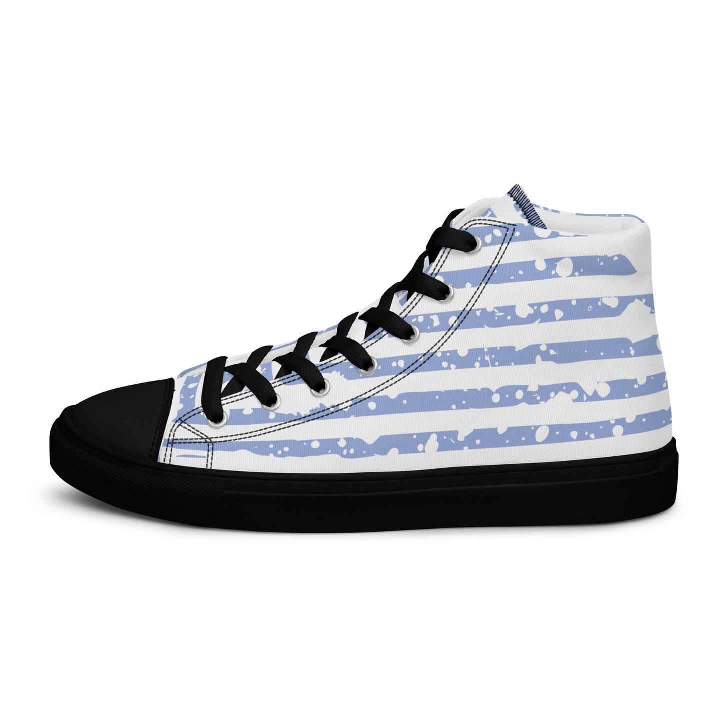 SHINE BRIGHT Women's High Top Canvas Shoes (Light Blue)