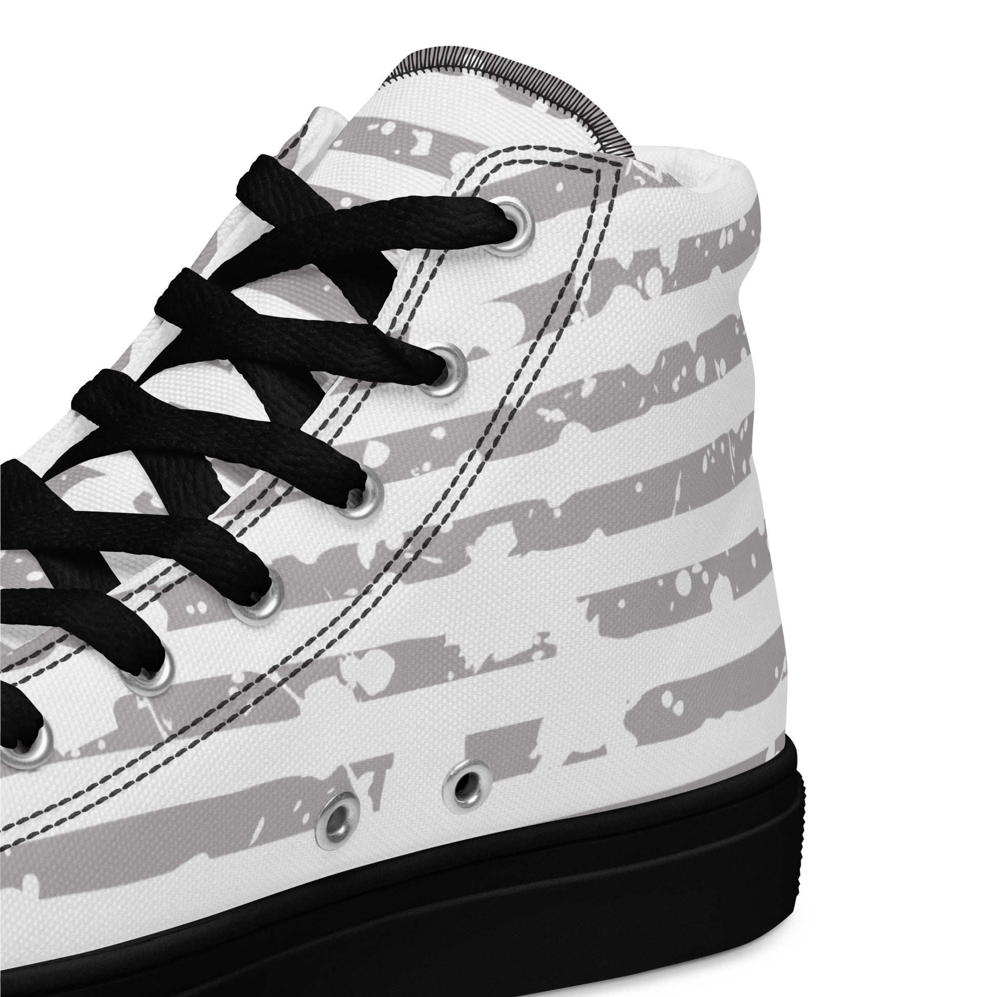 SHINE BRIGHT Women's High Top Canvas Shoes (Gray) - SOULSKY