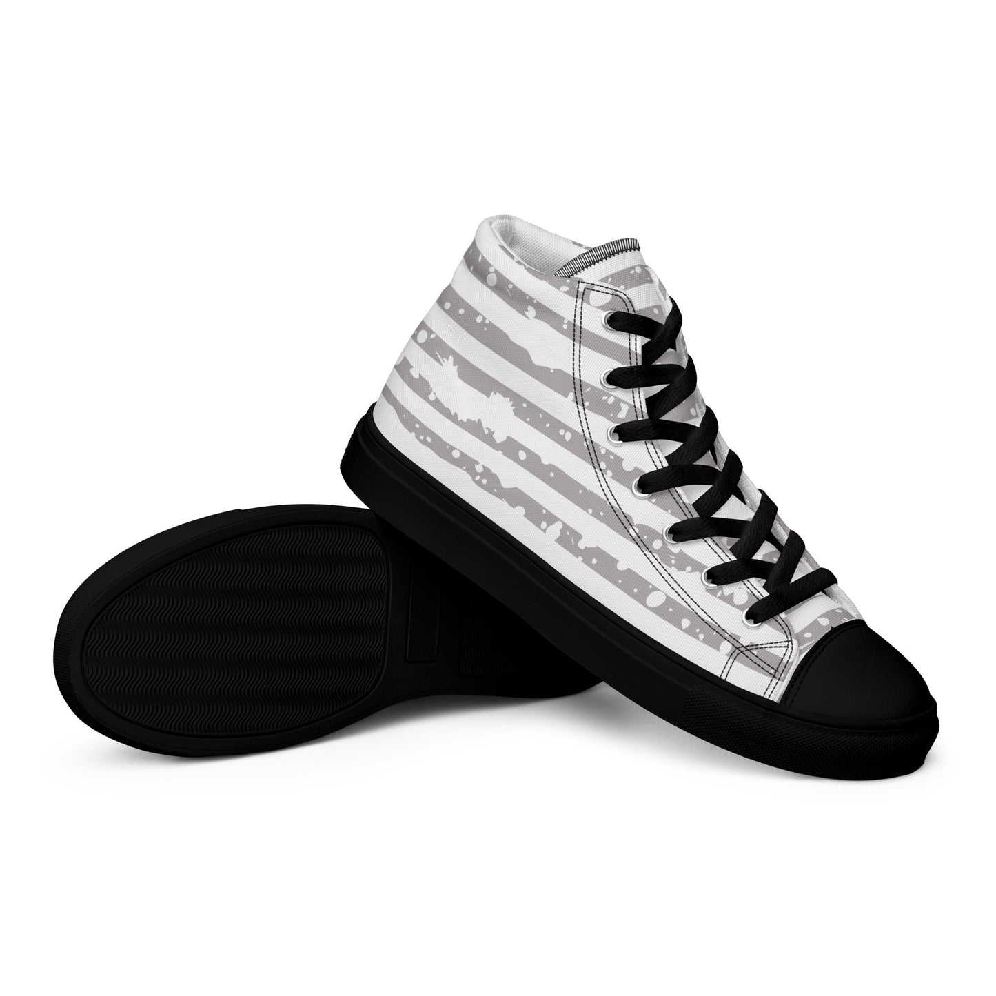 SHINE BRIGHT Women's High Top Canvas Shoes (Gray)