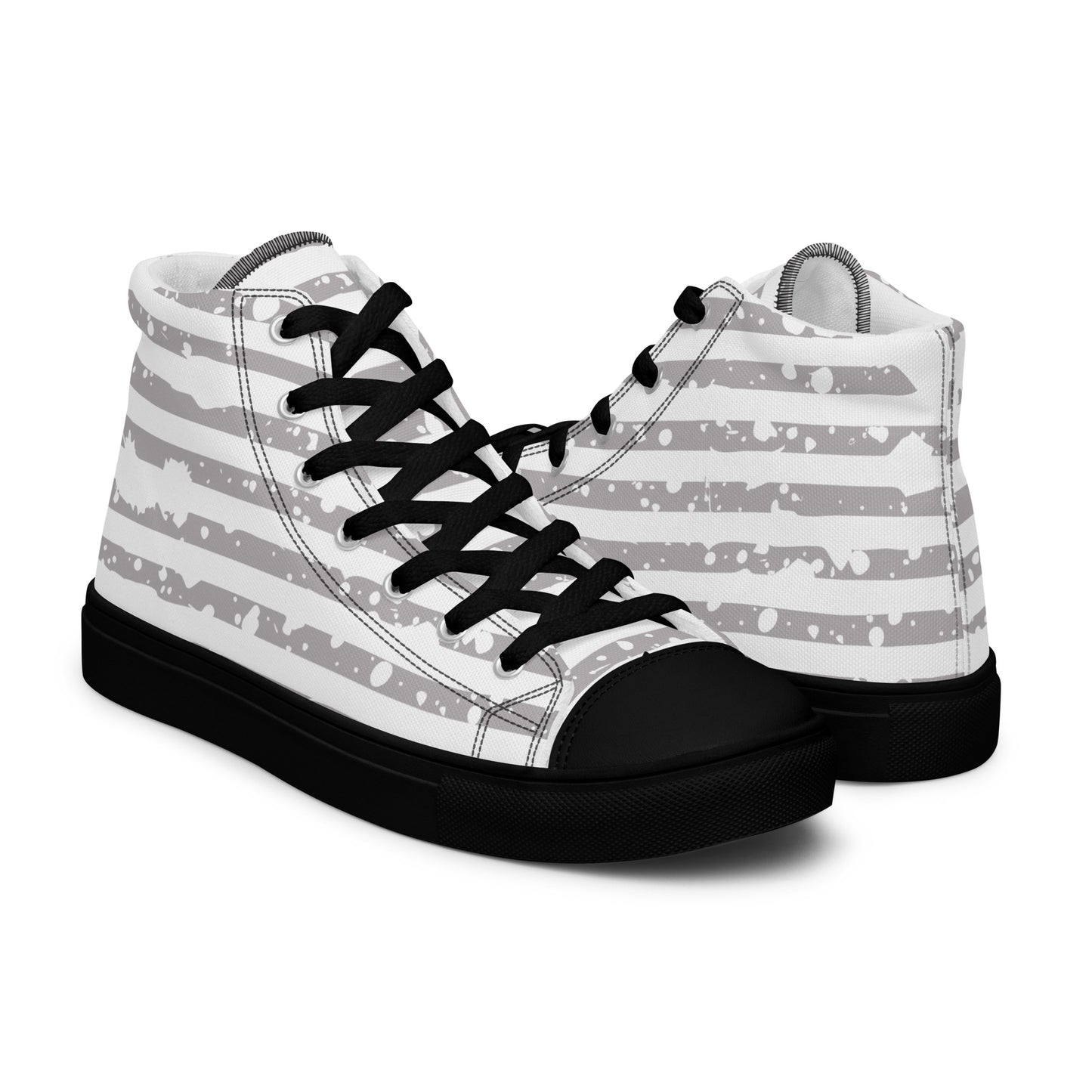 SHINE BRIGHT Women's High Top Canvas Shoes (Gray)
