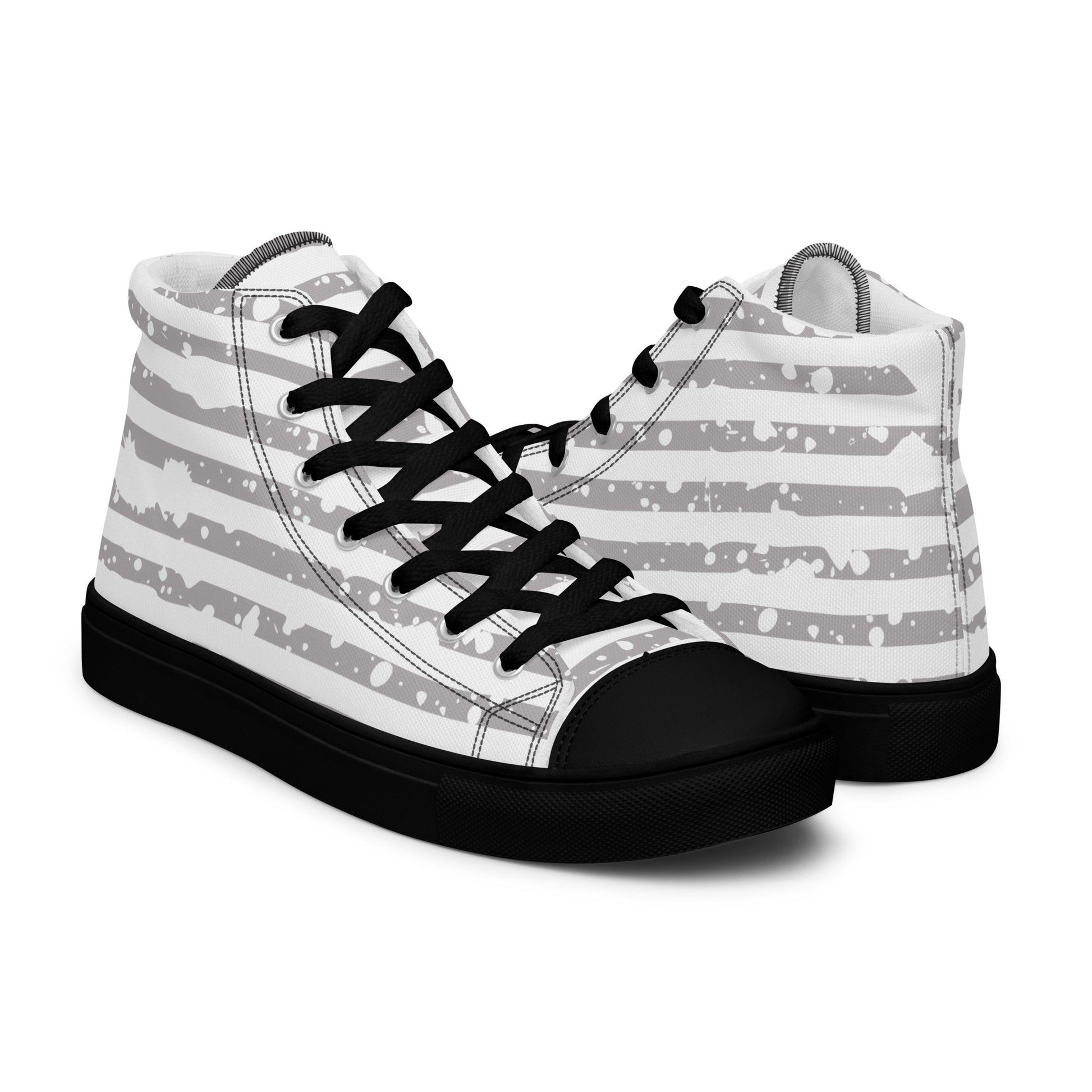 SHINE BRIGHT Women's High Top Canvas Shoes (Gray) - SOULSKY