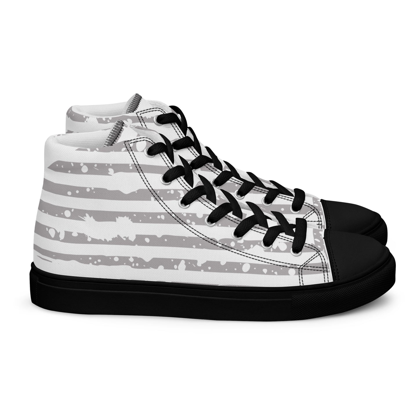 SHINE BRIGHT Women's High Top Canvas Shoes (Gray)